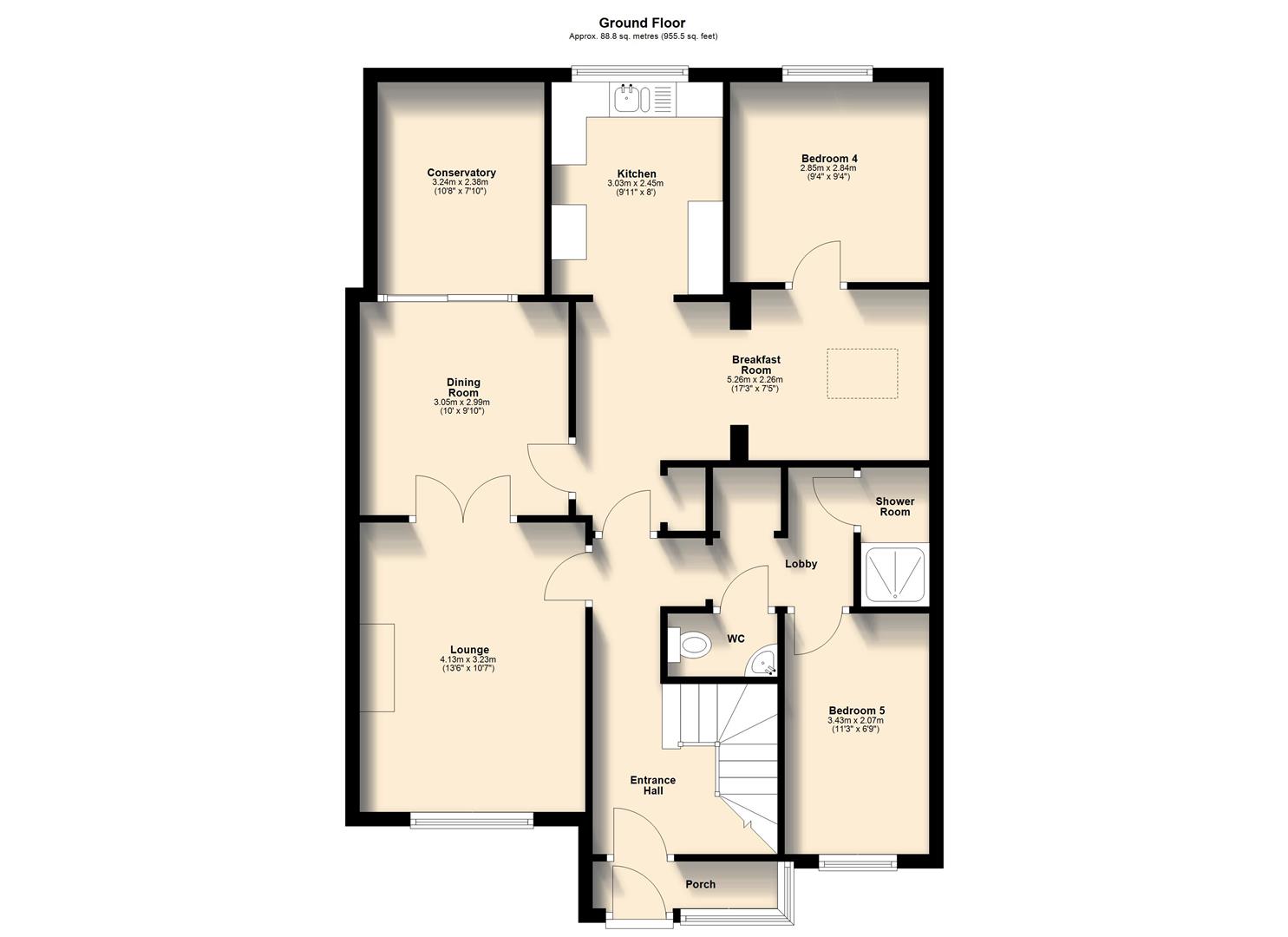 14, Treloweth Close, Plymouth floorplan