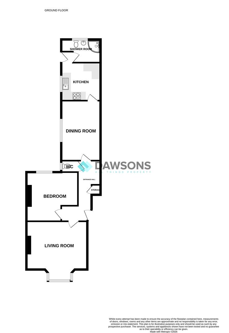 Flat 1, 12, Montpelier Terrace, Swansea floorplan