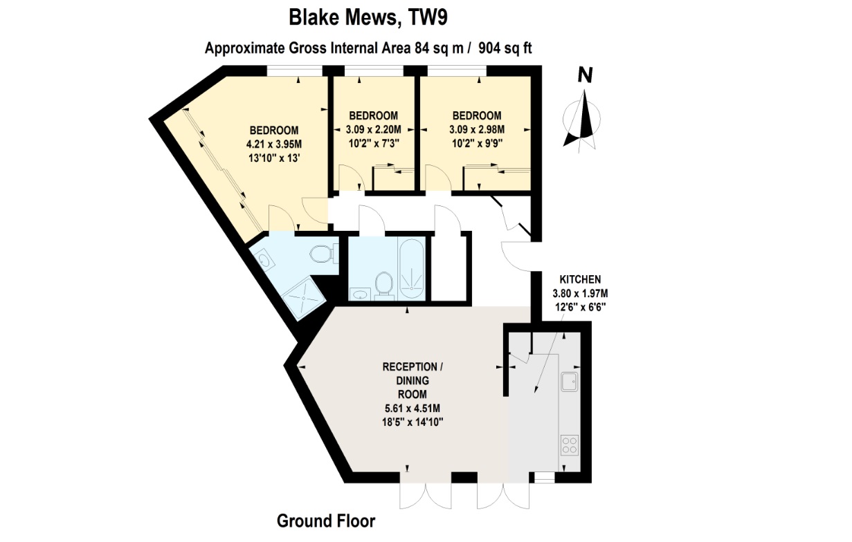 16, Blake Mews, Kew floorplan