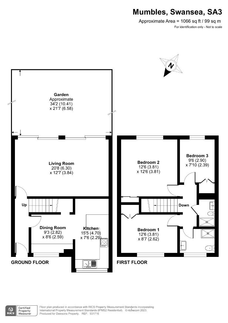 Plunch Lane, Mumbles, Limeslade, Swansea SA3, 3 bedroom terraced house