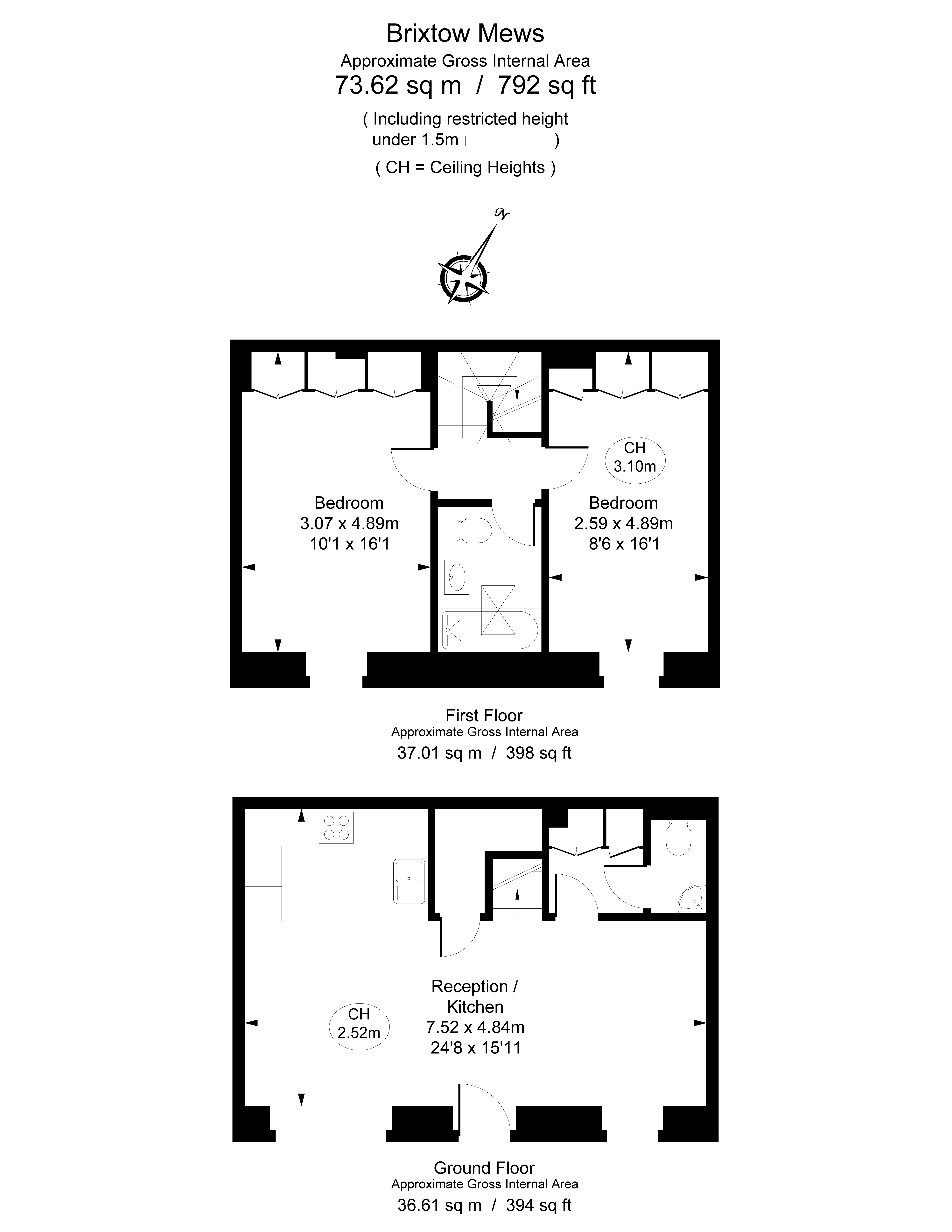 1, Brixtow Mews, London floorplan
