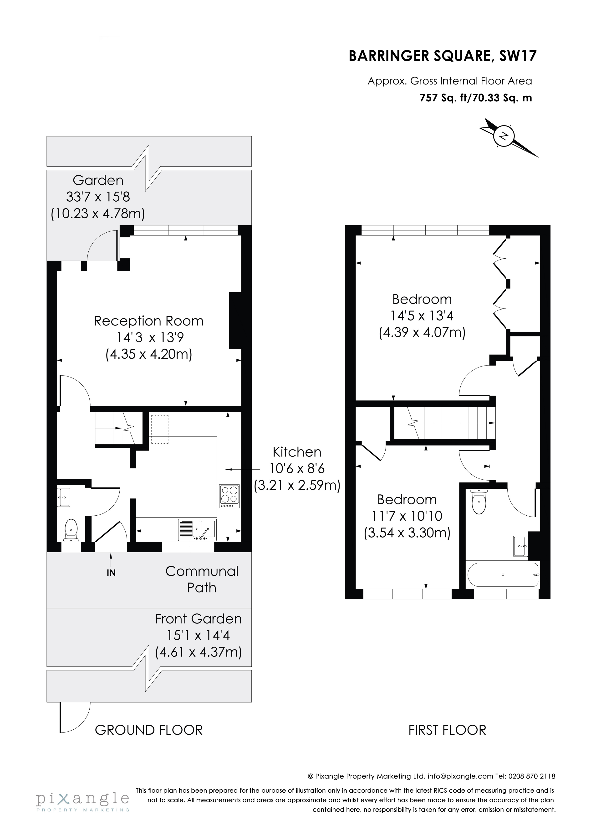 2 Bedrooms Maisonette for sale in Barringer Square, London SW17