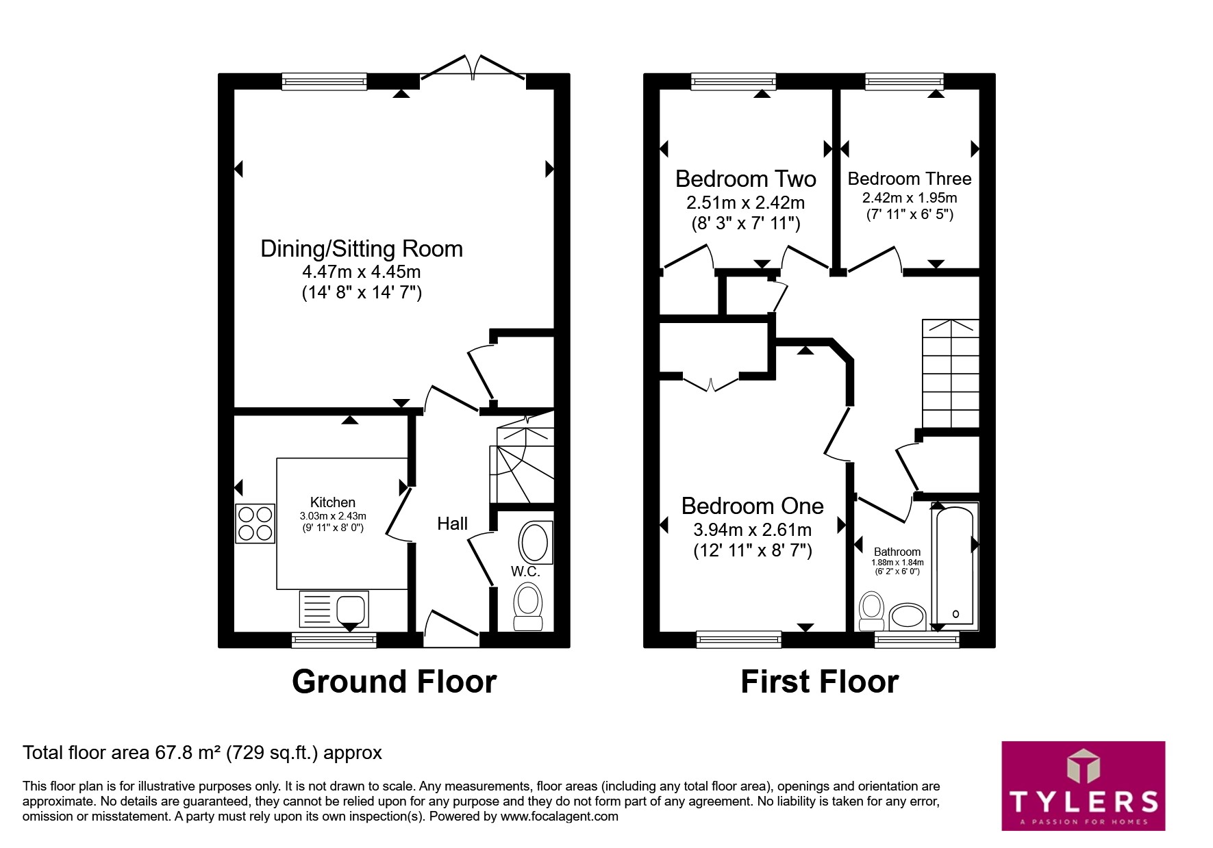 93, Saxon Way, Cambridge floorplan