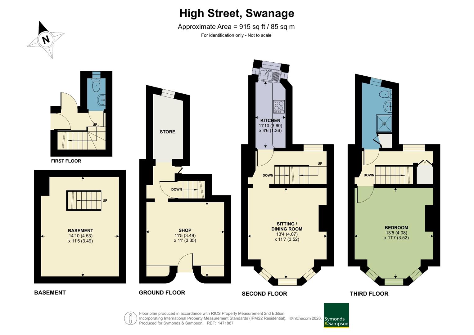38 & 38A, High Street, Swanage floorplan