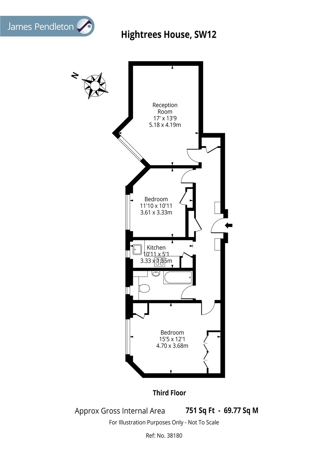 2 Bedrooms Flat to rent in Hightrees House, Clapham South, London SW12