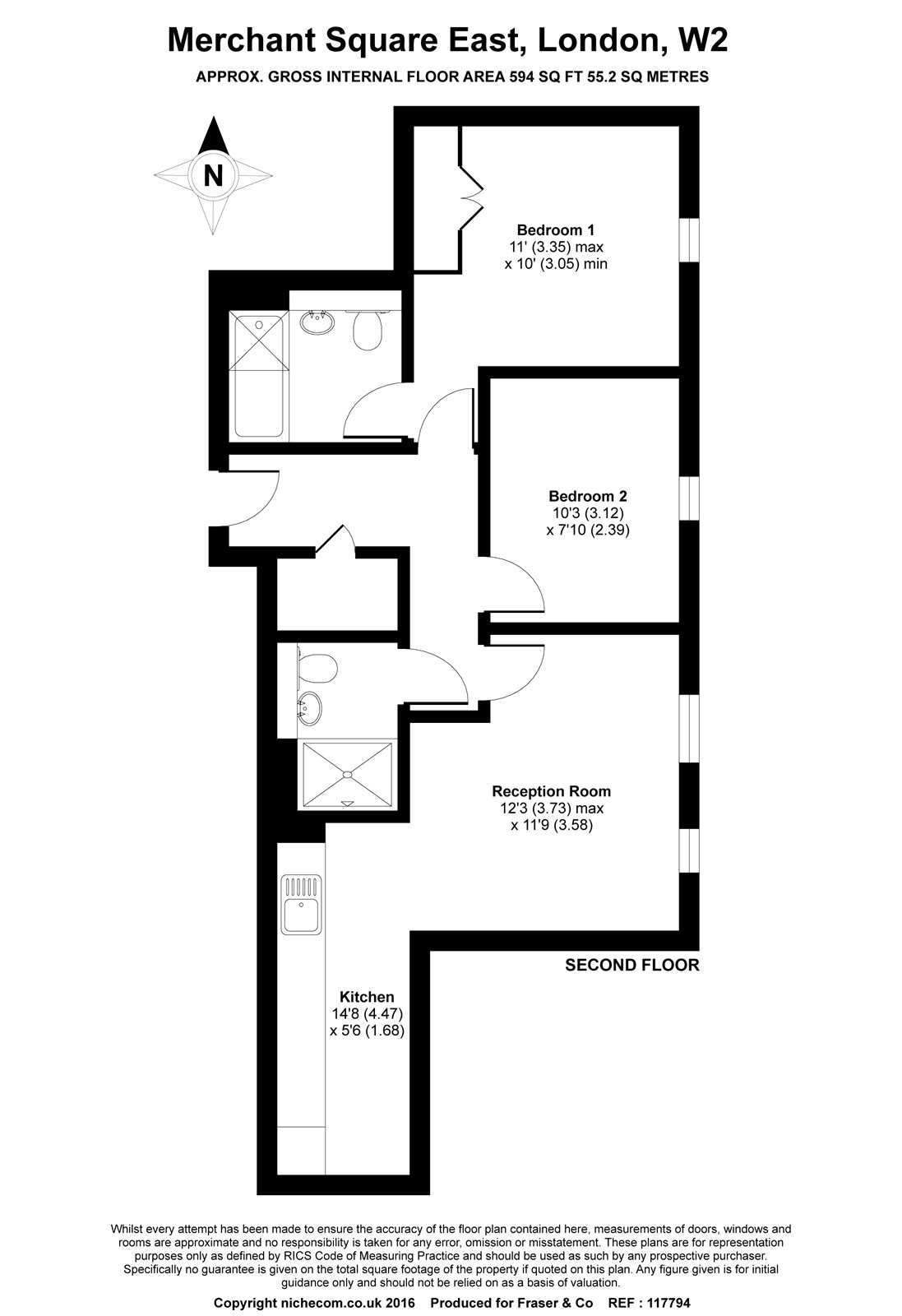 2 Bedrooms Flat to rent in Merchant Square, Paddington W2