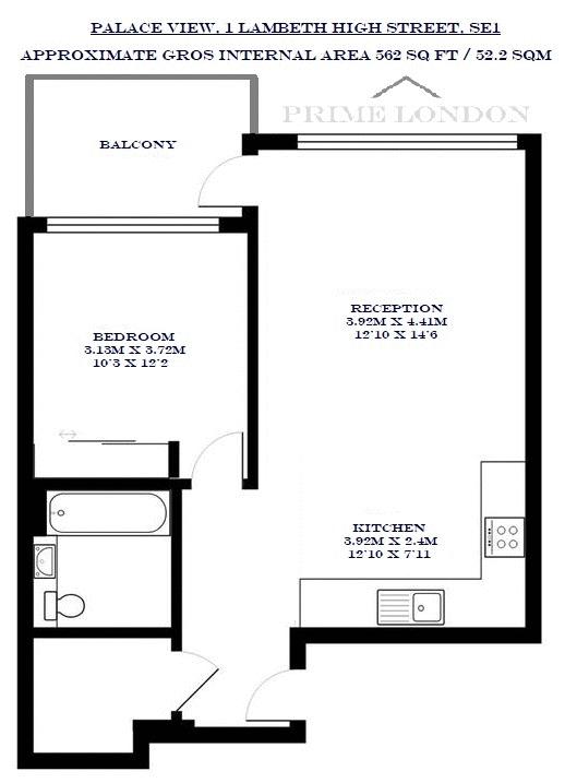 1 Bedrooms Flat to rent in Palace View, 1 Lambeth High Street, London SE1