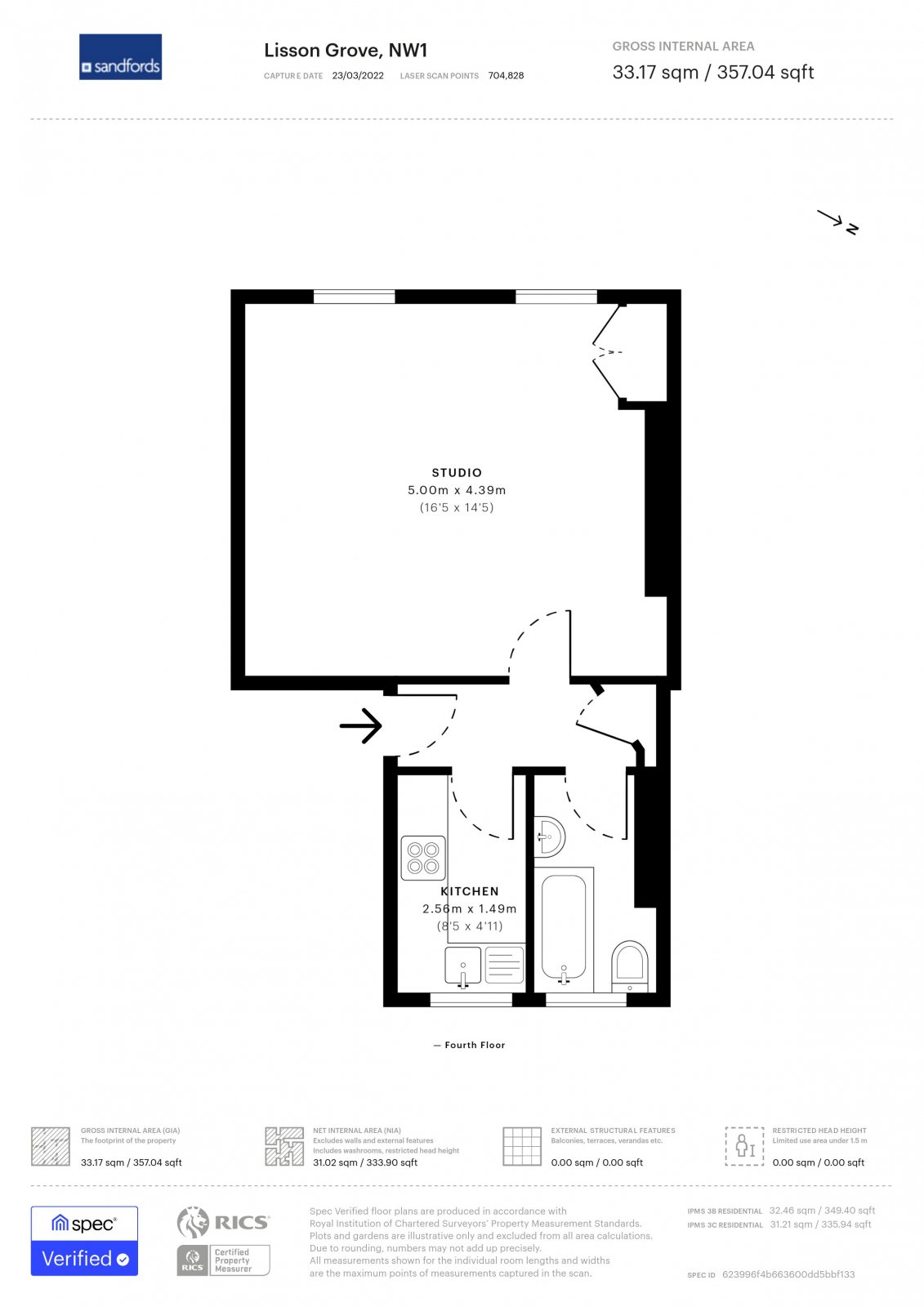 Flat 4, 20, Lisson Grove, London floorplan