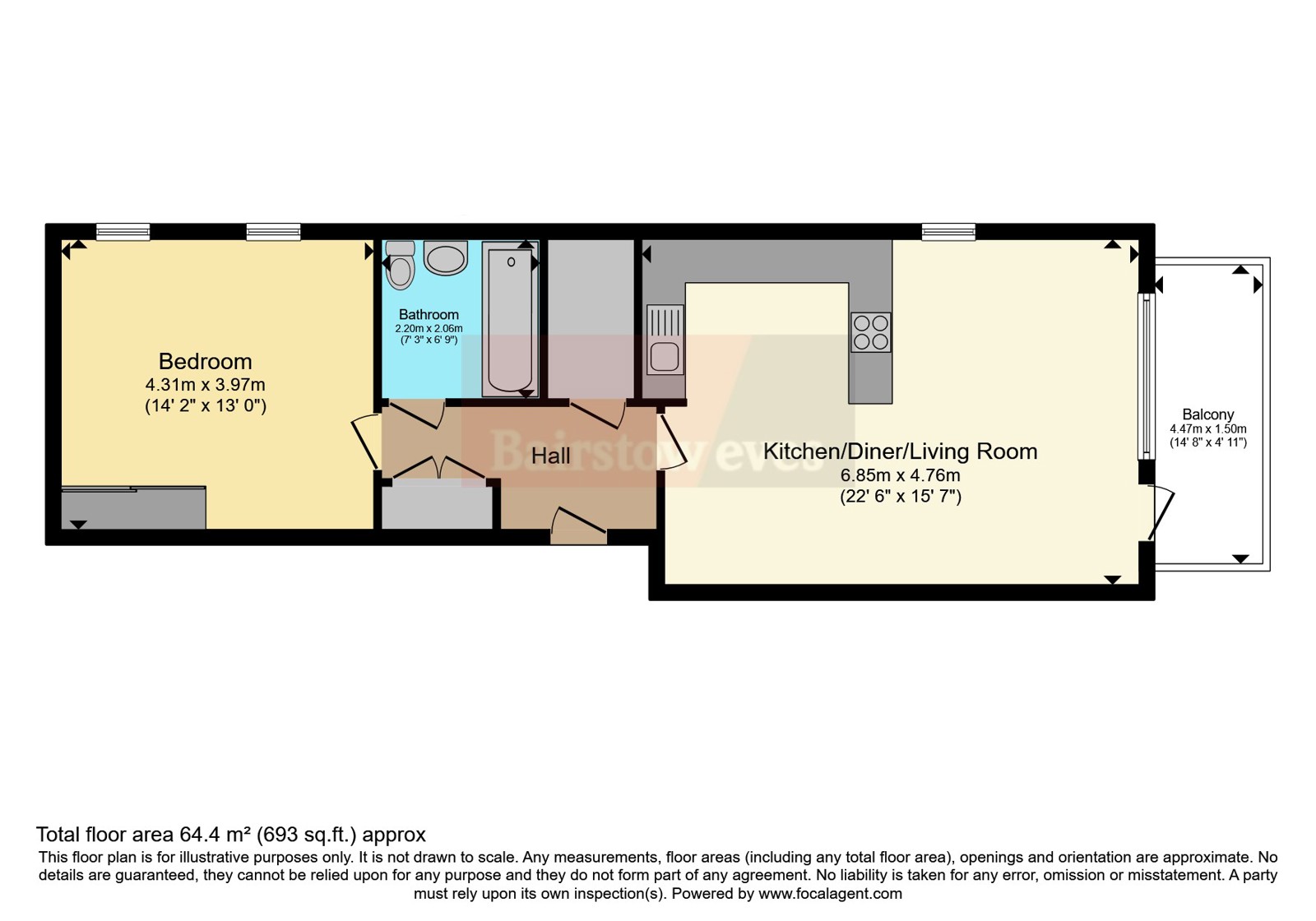 Flat 5, 41, Mahindra Way, London floorplan