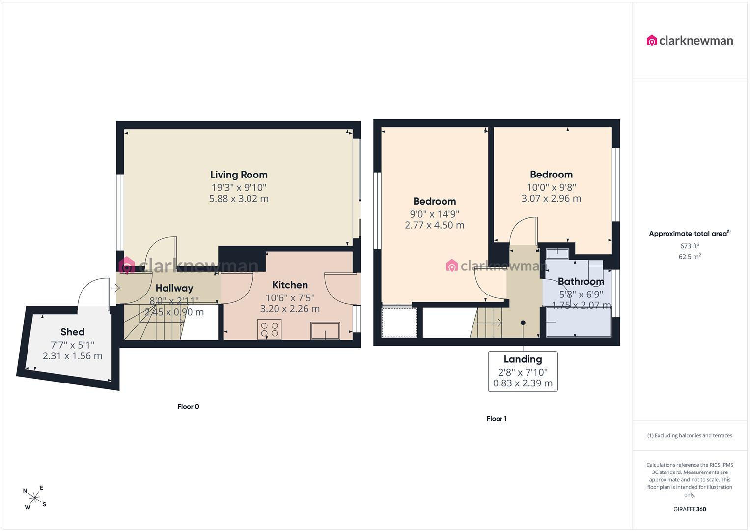 68, Whitewaits, Harlow floorplan