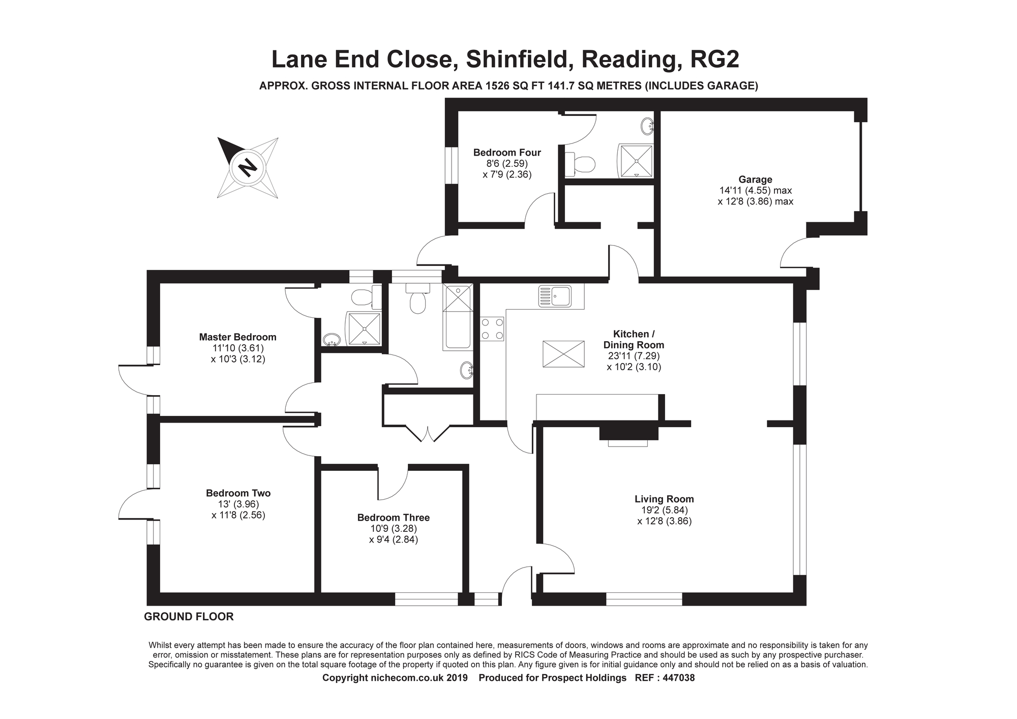 4 Bedrooms Detached bungalow for sale in Lane End Close, Shinfield, Reading, Berkshire RG2