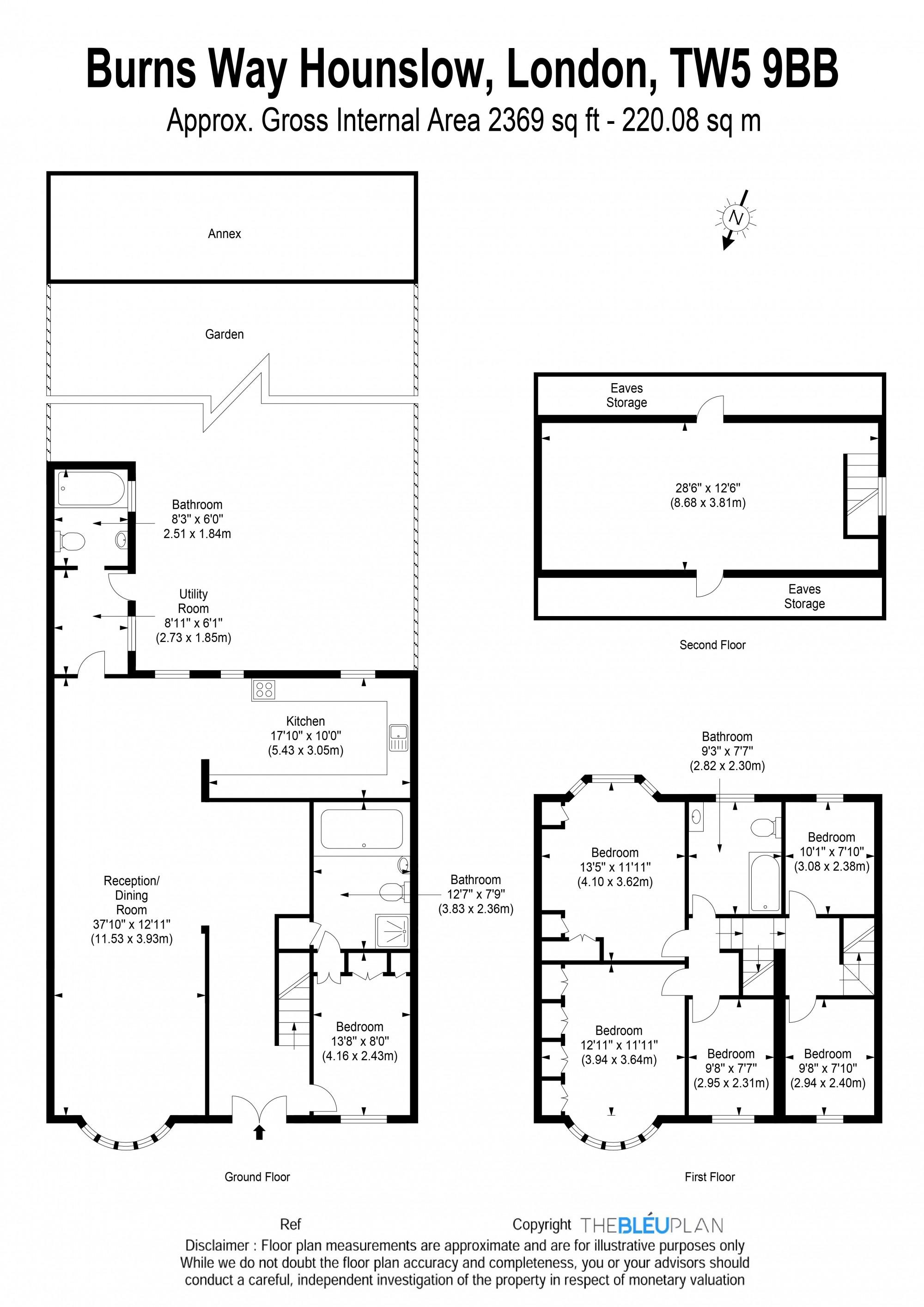 15 Bedrooms Terraced house for sale in Burns Way, Hounslow, Middlesex TW59Bb TW5