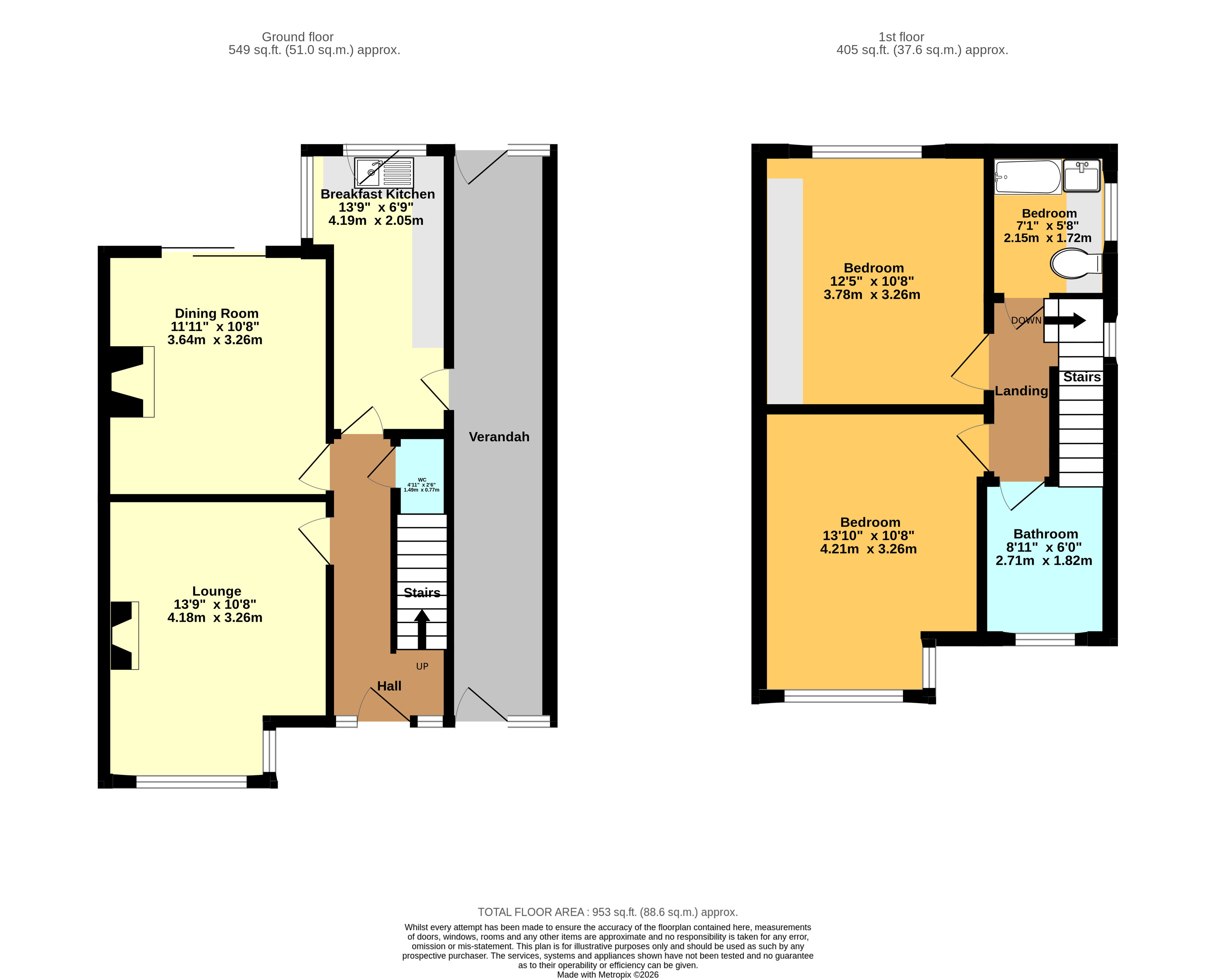7, Corfe Road, Bilston floorplan