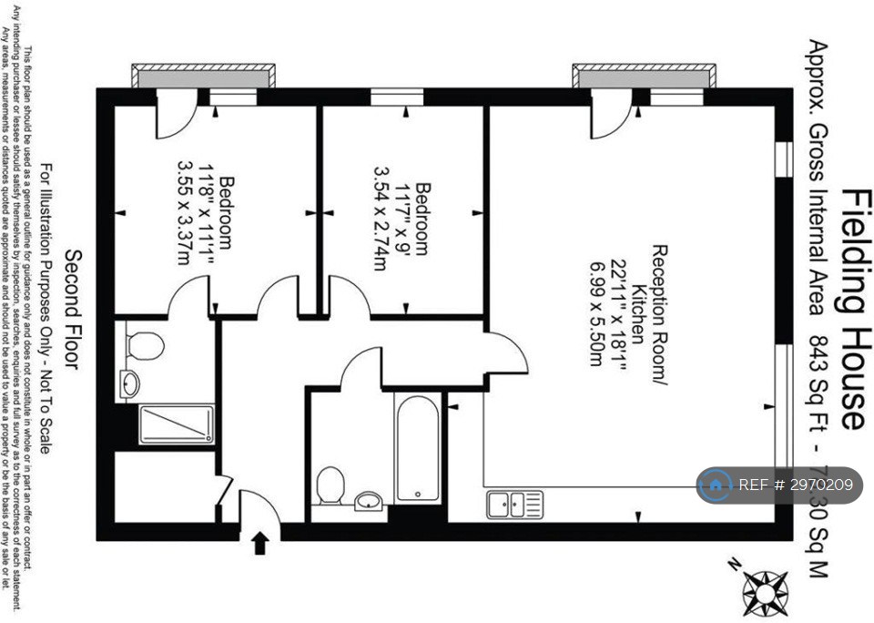 Flat, Fielding House Cairns Avenue, London floorplan