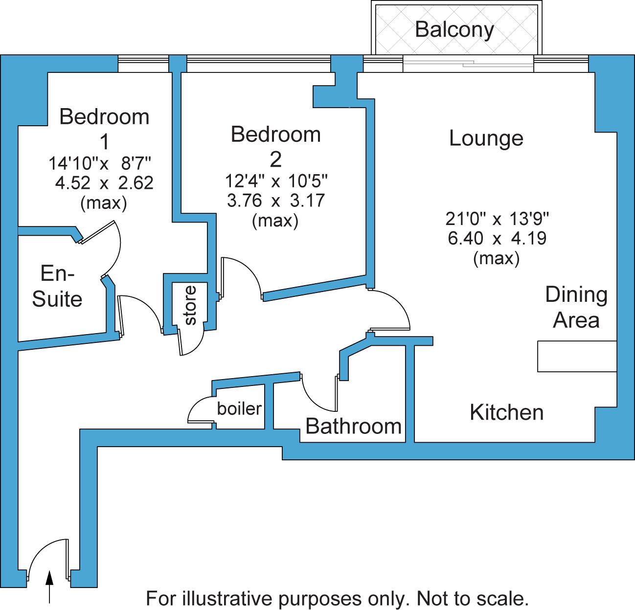 Flat 43 K2, 125, Albion Street, West Yorkshire floorplan