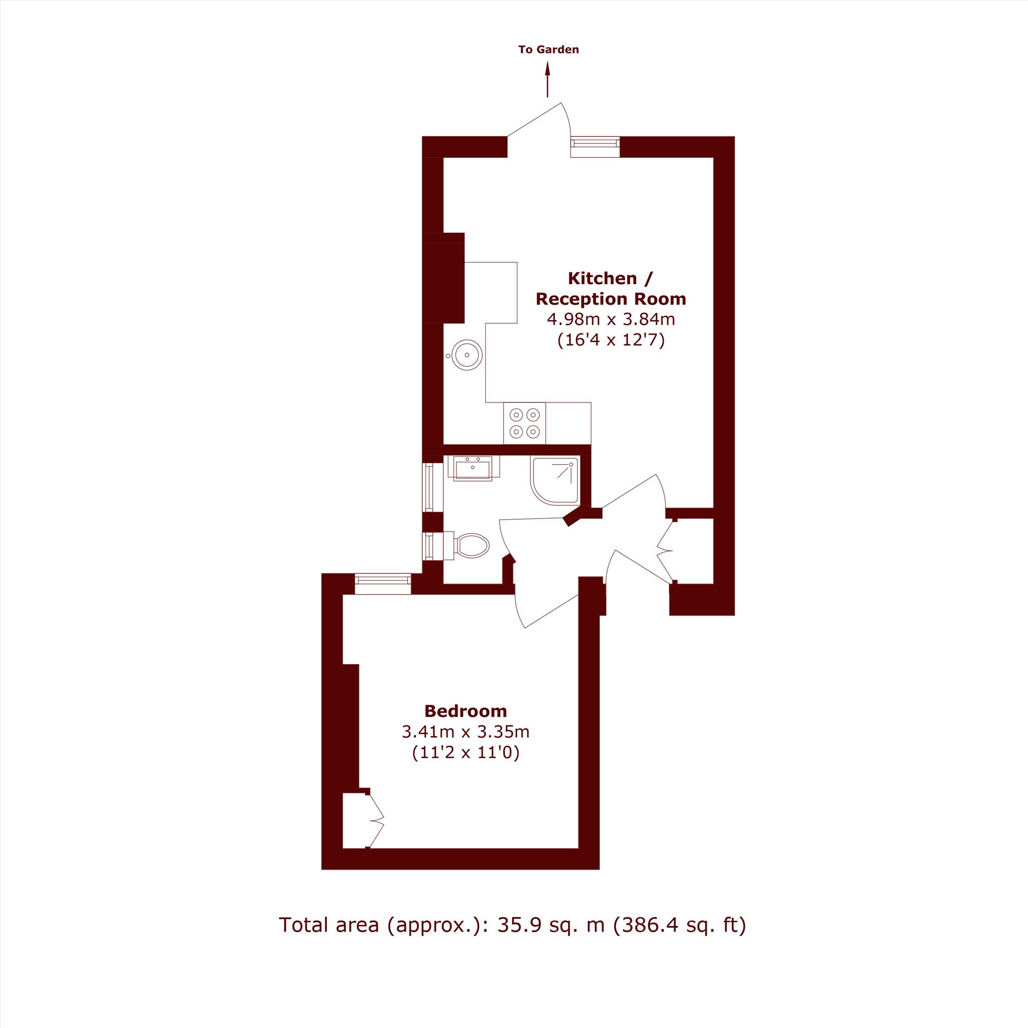 Flat 2, 98, Ellison Road, London floorplan