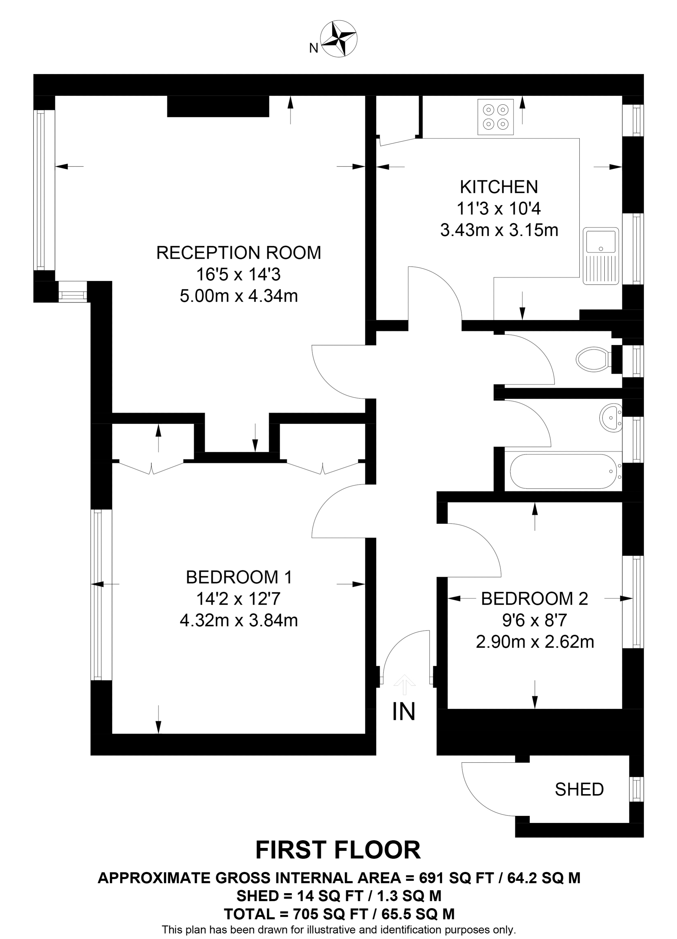 Rowan Crescent, Streatham Vale, London SW16, 2 bedroom to