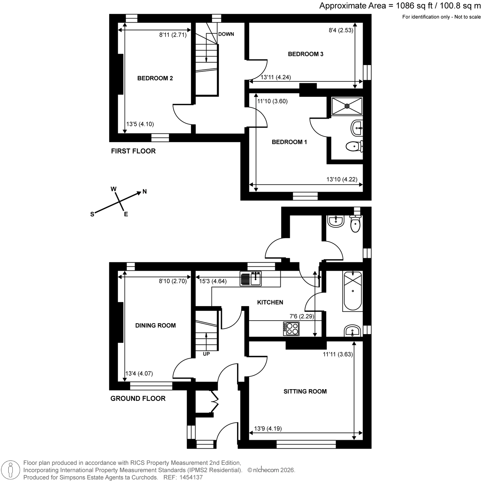 45, Little Woodcote Estate, Wallington floorplan
