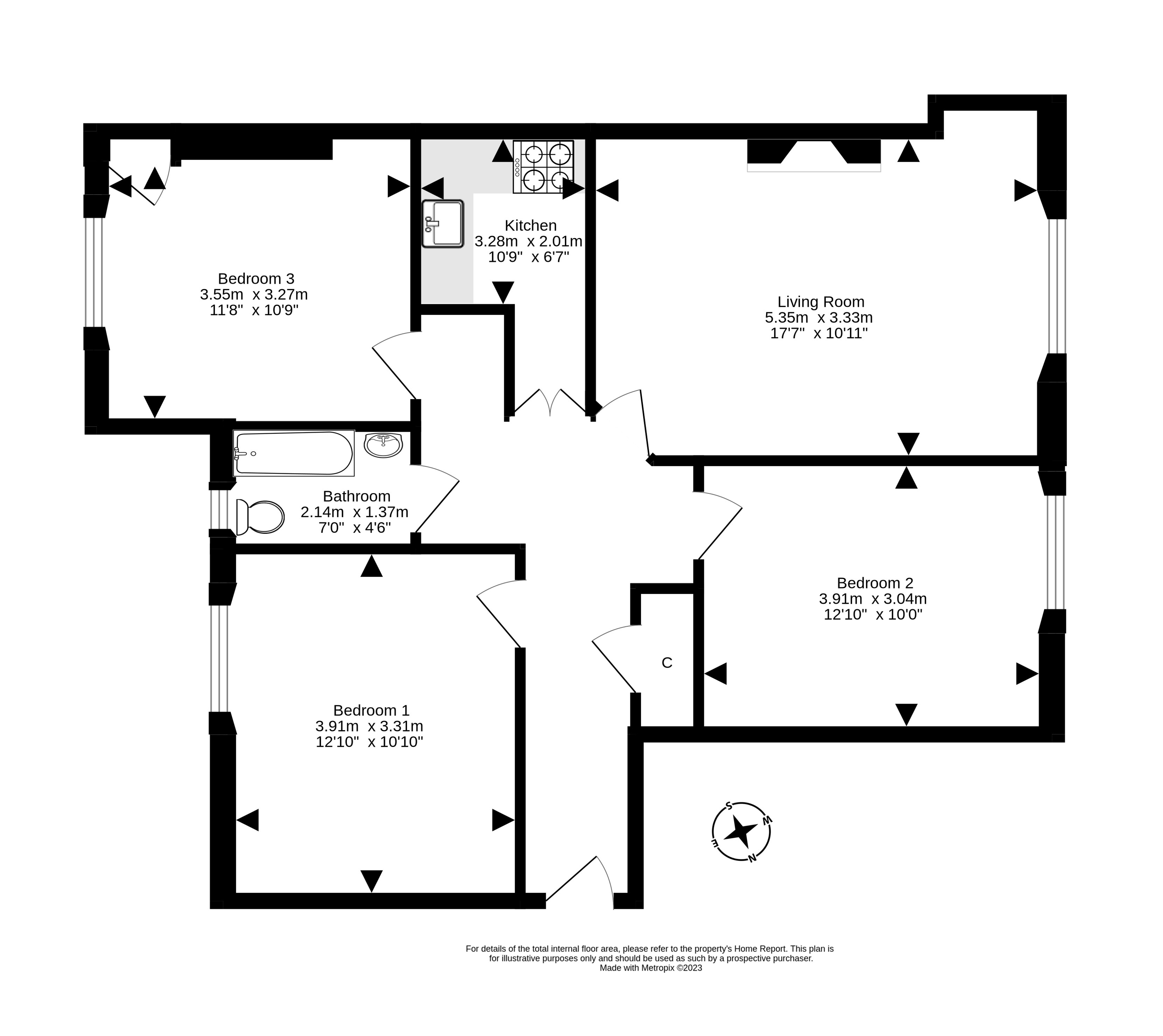 3/2 Roseburn Drive, Roseburn, Edinburgh EH12, 3 bedroom flat for sale