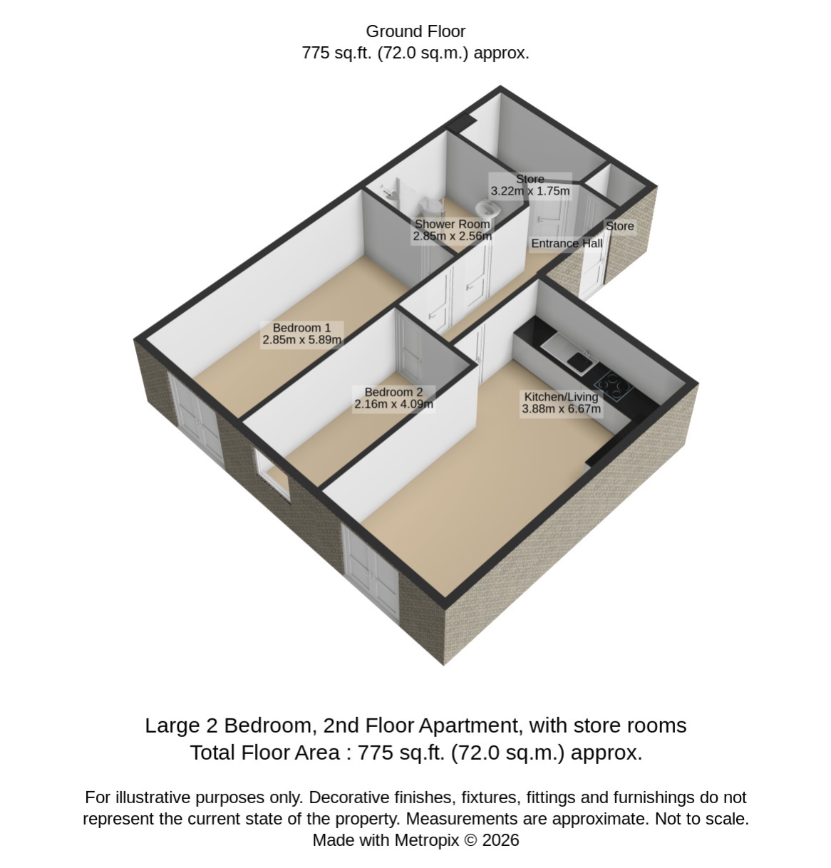Apartment 21, Whiston Court, 20 White Ladies Close, Worcester floorplan