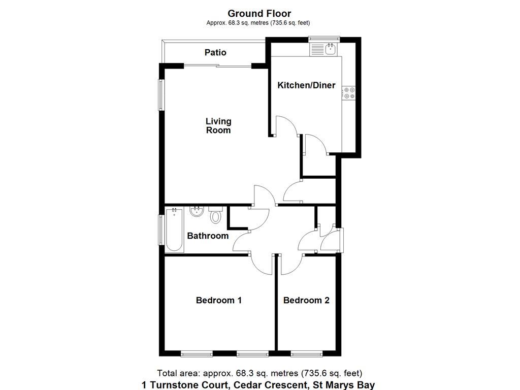 1 Turnstone Court, Cedar Crescent, Romney Marsh floorplan