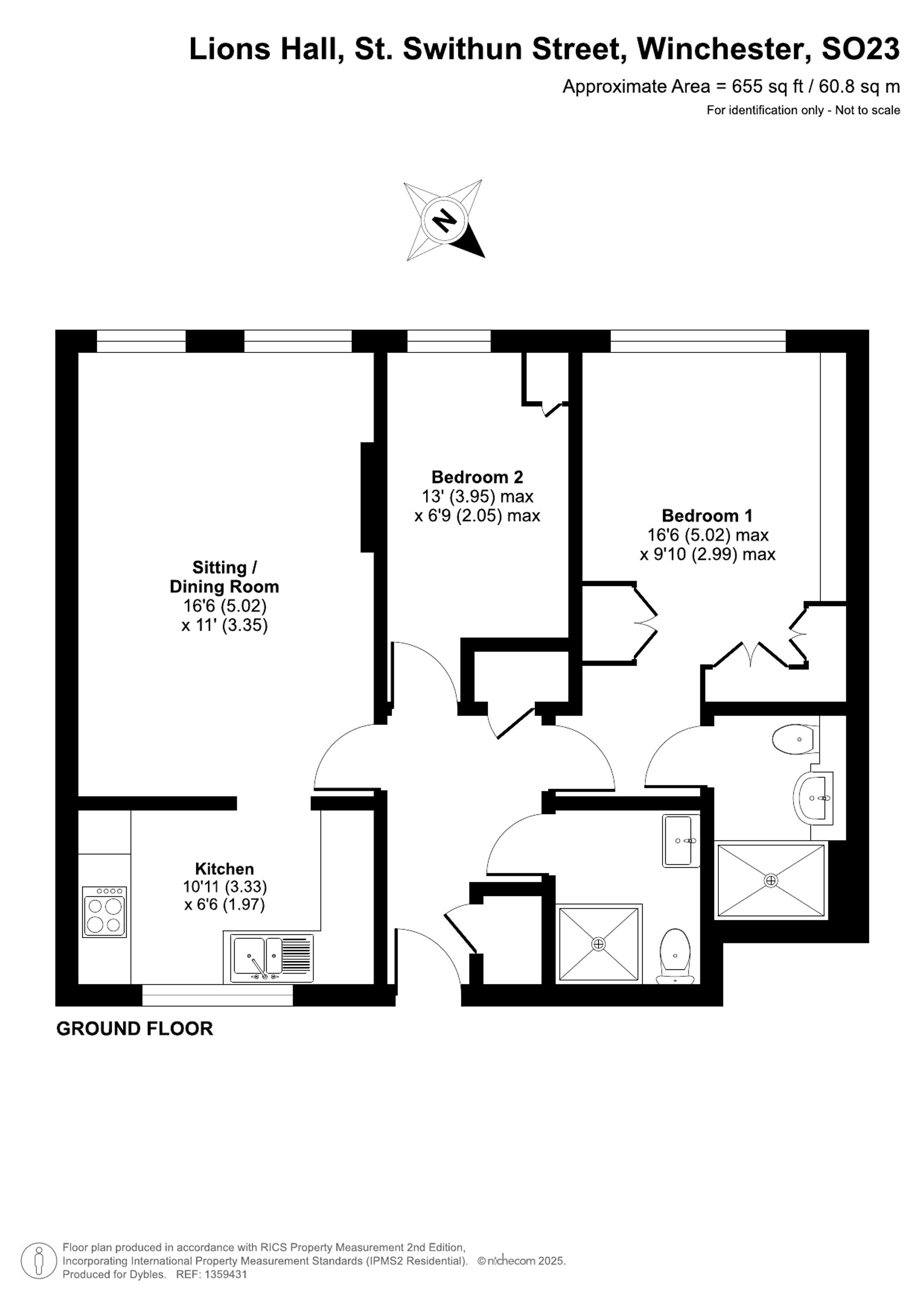 Flat 29, Lions Hall St. Swithun Street, Winchester floorplan