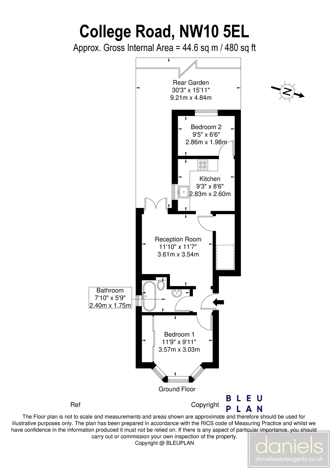 College Road, Kensal Rise, London NW10, 2 bedroom flat for sale