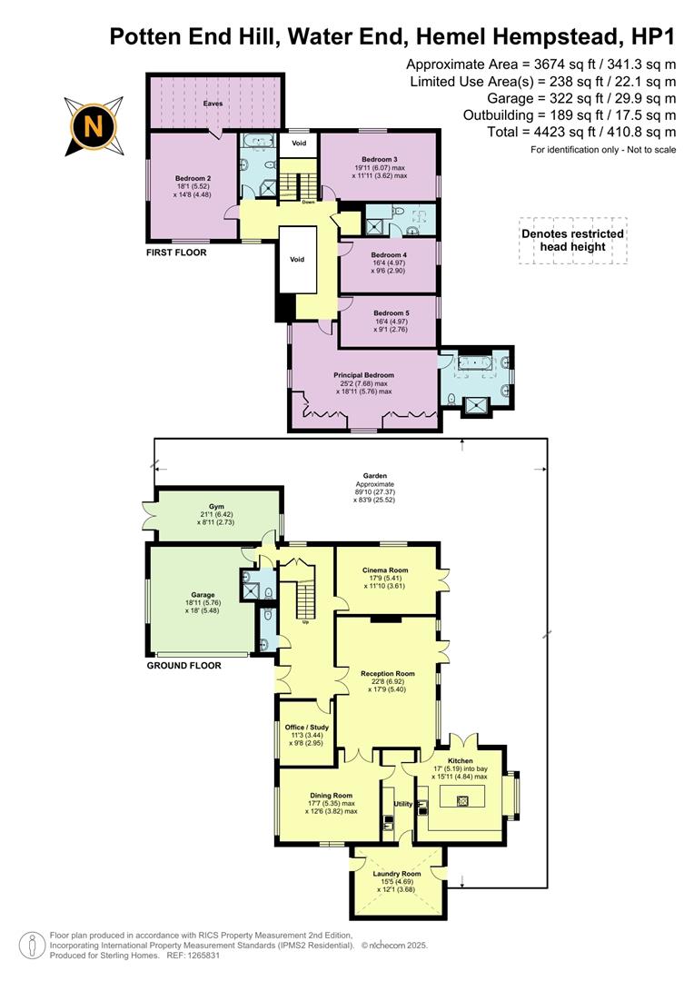 Potten End Hill, Water End floorplan