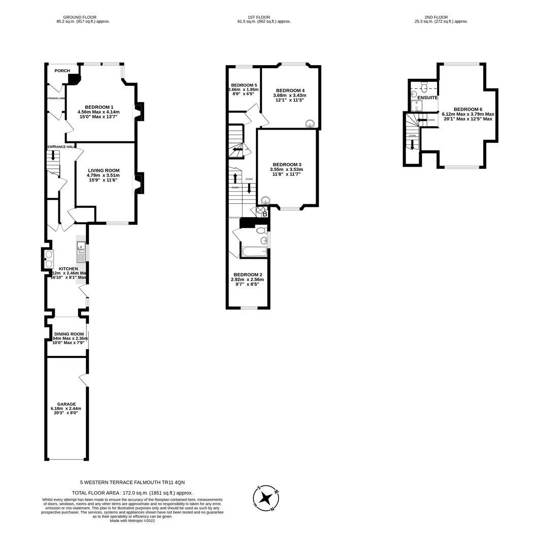 Western Terrace, Falmouth TR11, 6 bedroom terraced house for sale