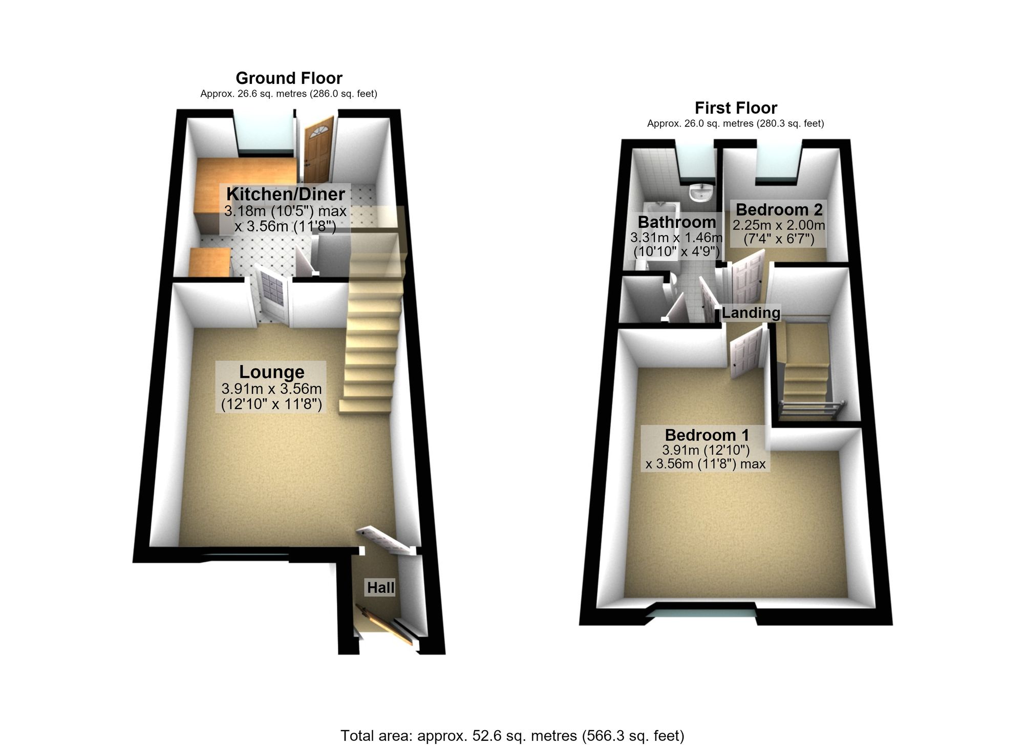 91 Senwick Drive, Wellingborough floorplan