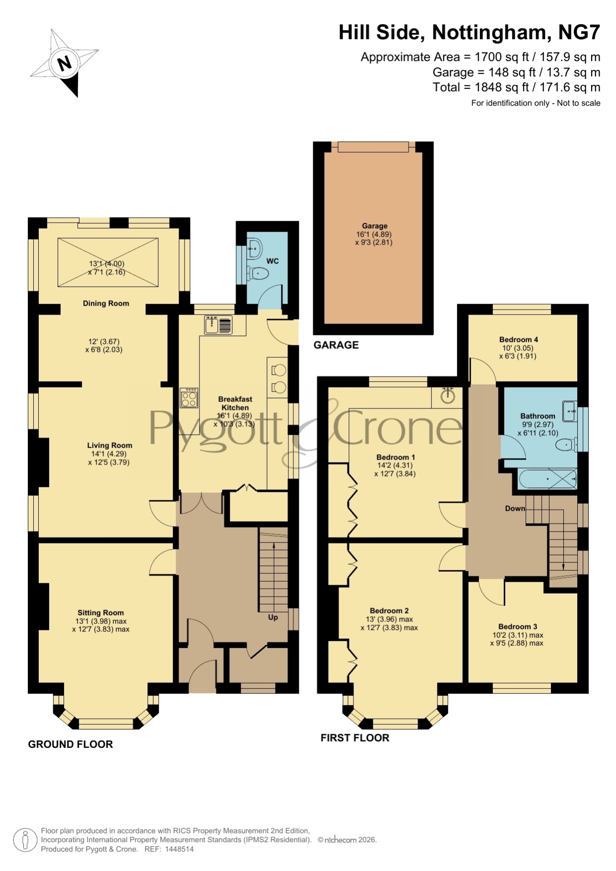 8, Hill Side, Nottingham floorplan