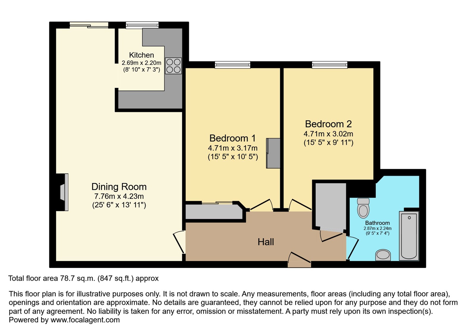 42, Aire Valley Court, Bingley floorplan
