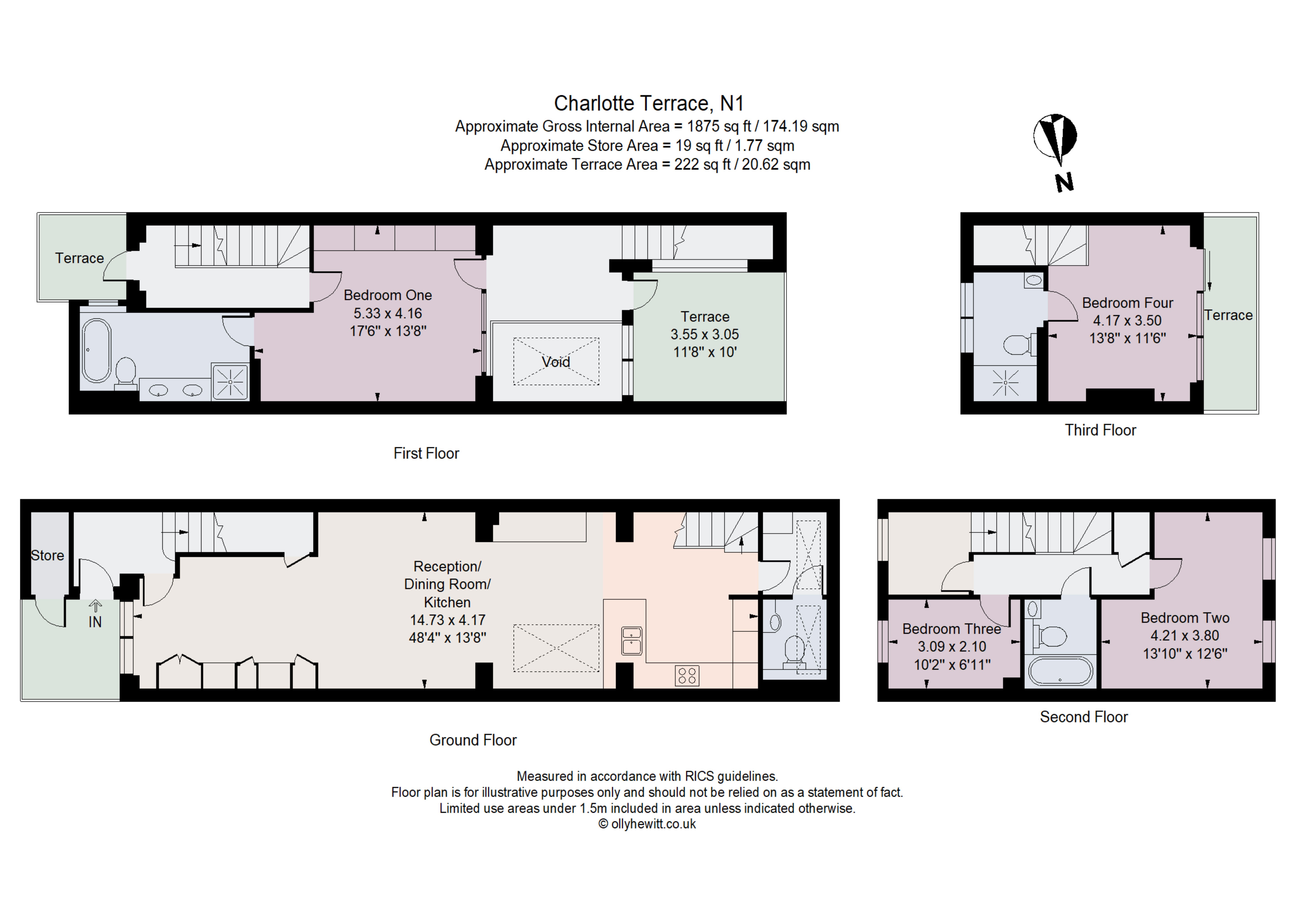53, Charlotte Terrace, London floorplan