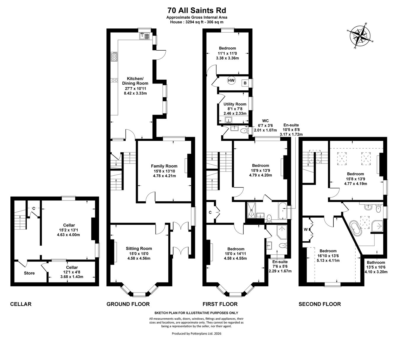 70, All Saints Road, Cheltenham floorplan