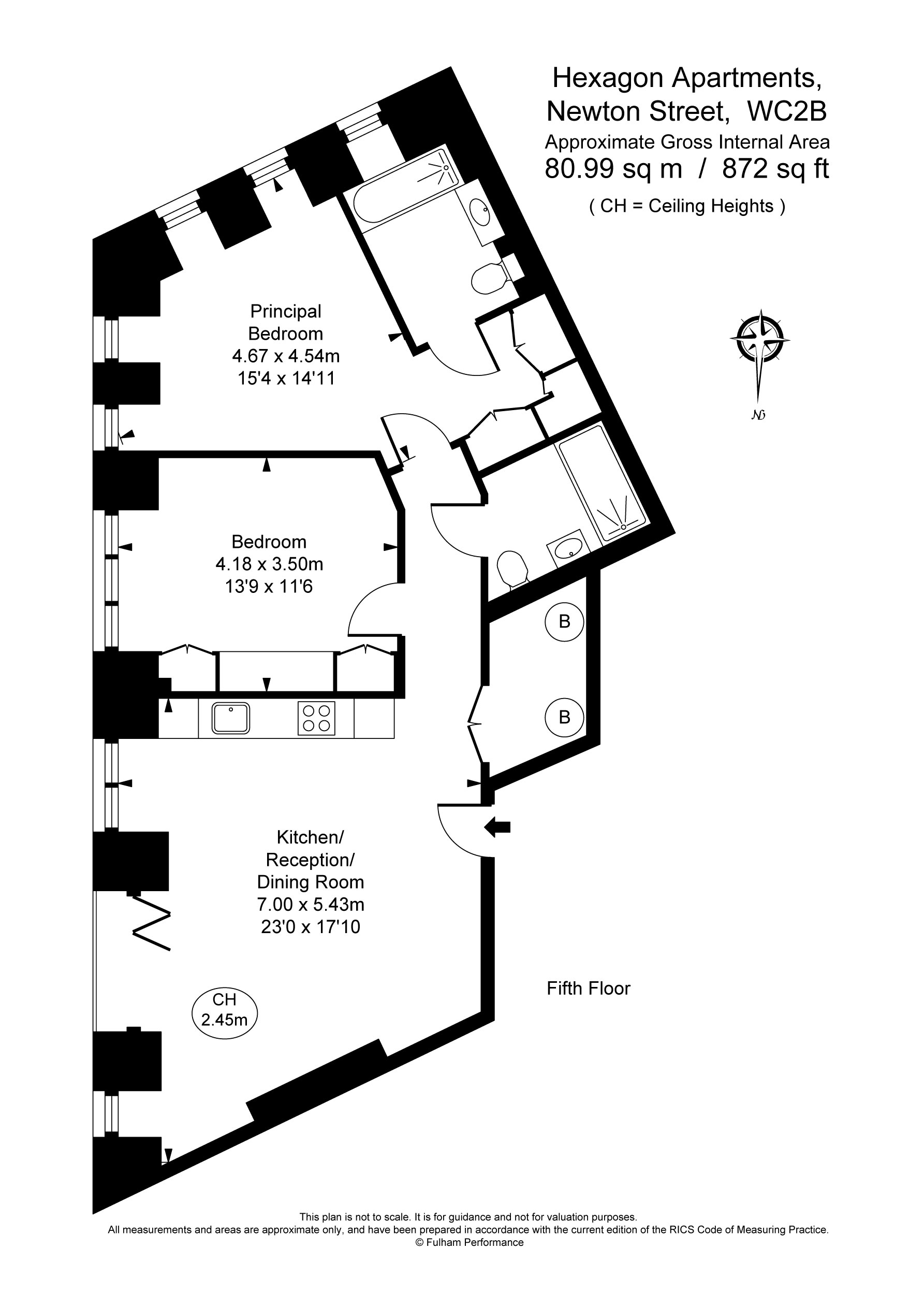 5.05 Hexagon Apartments, 33, Newton Street, London floorplan