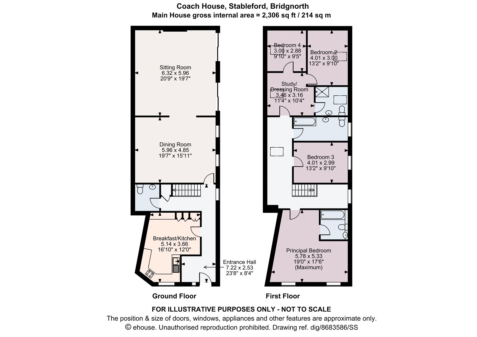 The Coach House,, Stableford, Shropshire floorplan