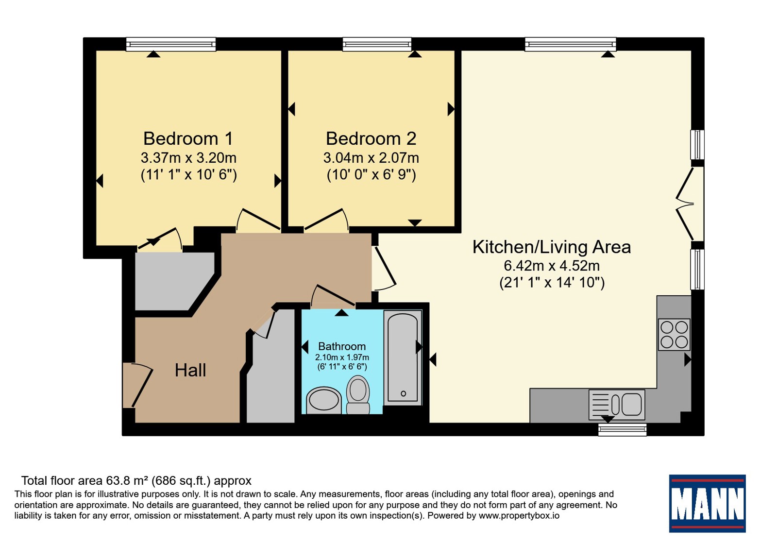 Flat 3,, Tucano Court, Rochester floorplan