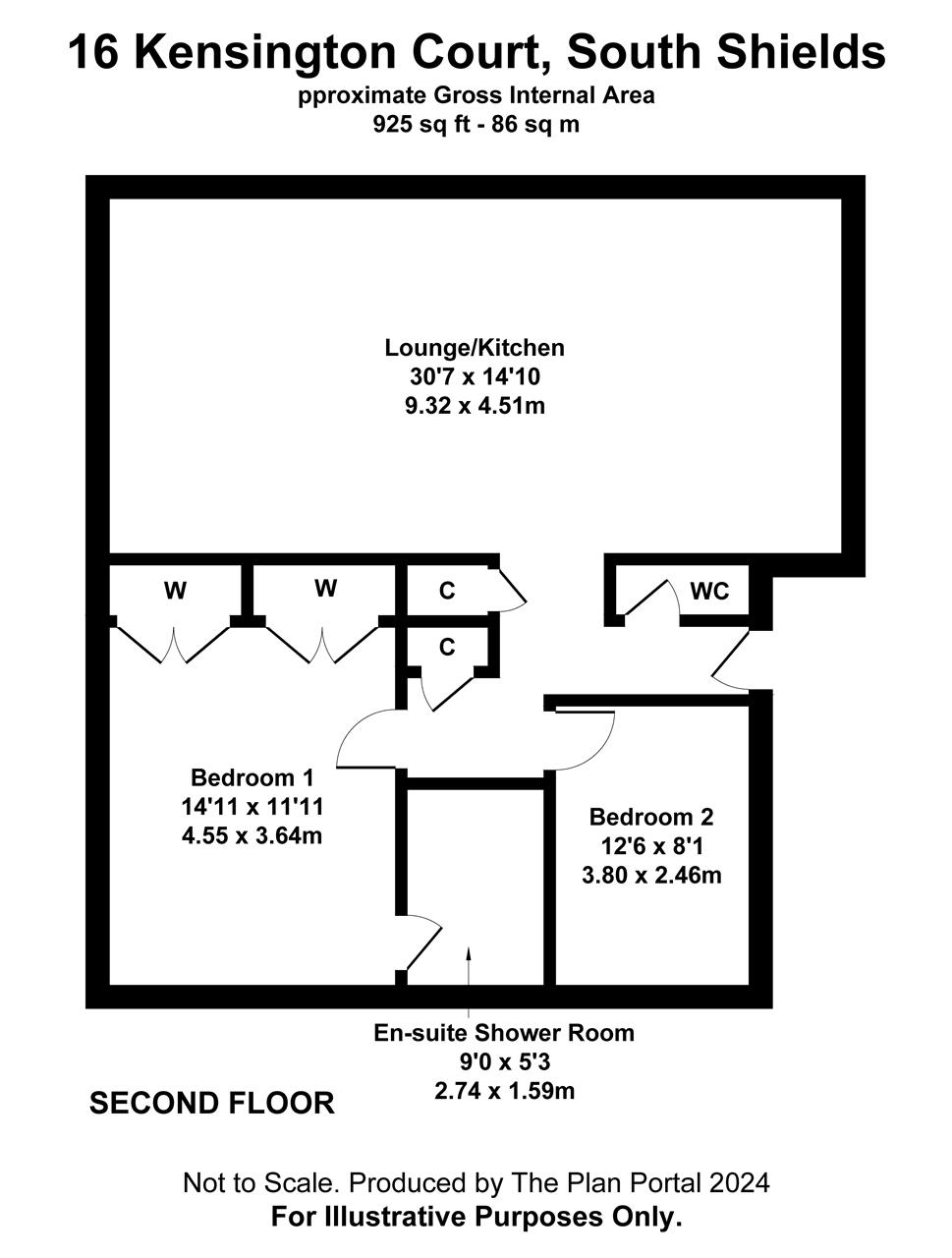 Kensington Court, South Shields NE33, 2 bedroom flat for sale