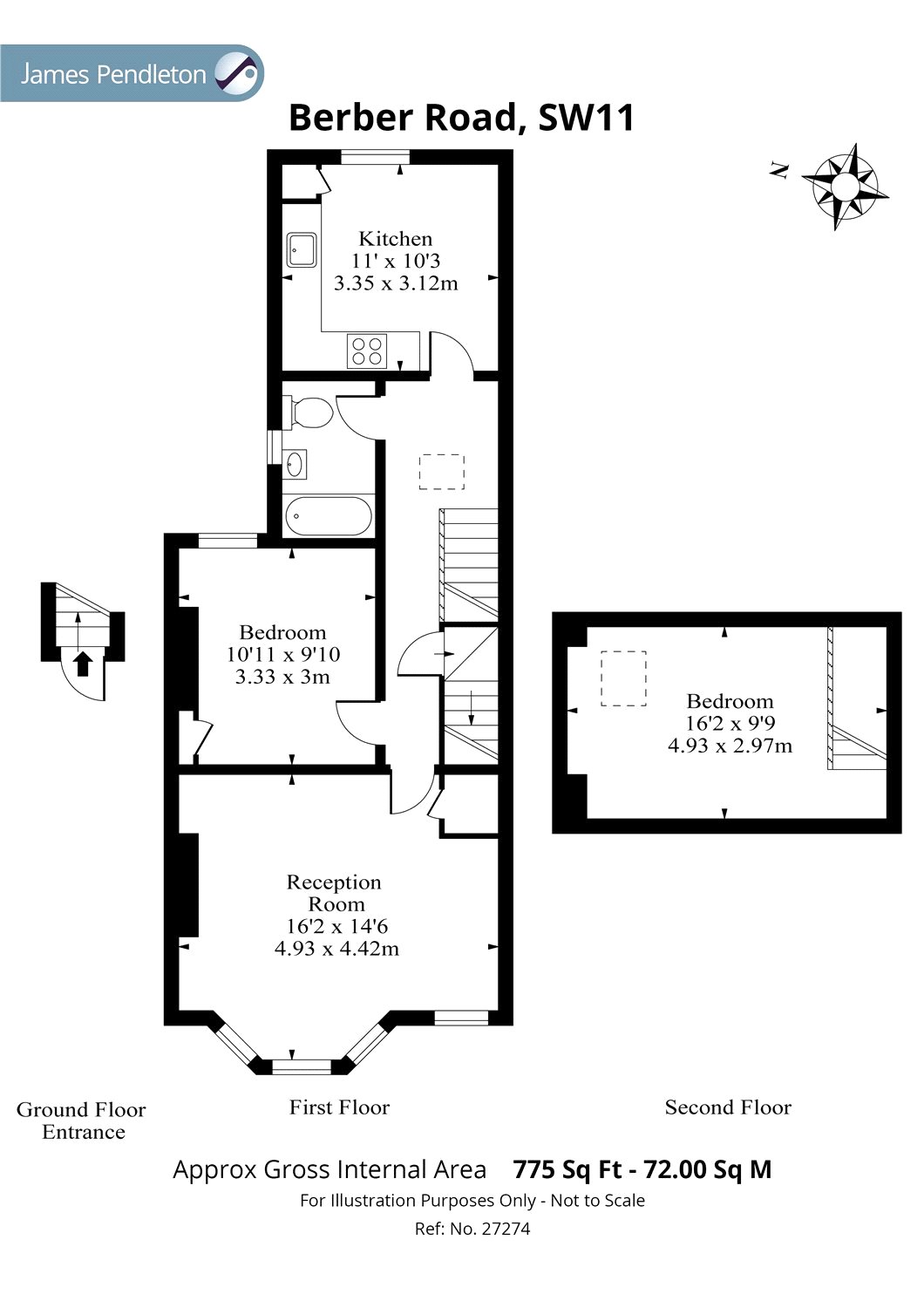 2 Bedrooms Flat to rent in Berber Road, Battersea, London SW11