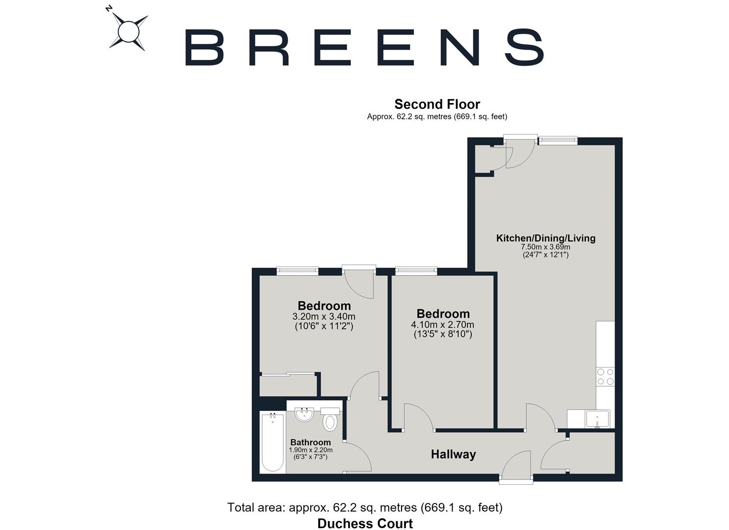 Duchess Court, Welwyn Garden City floorplan