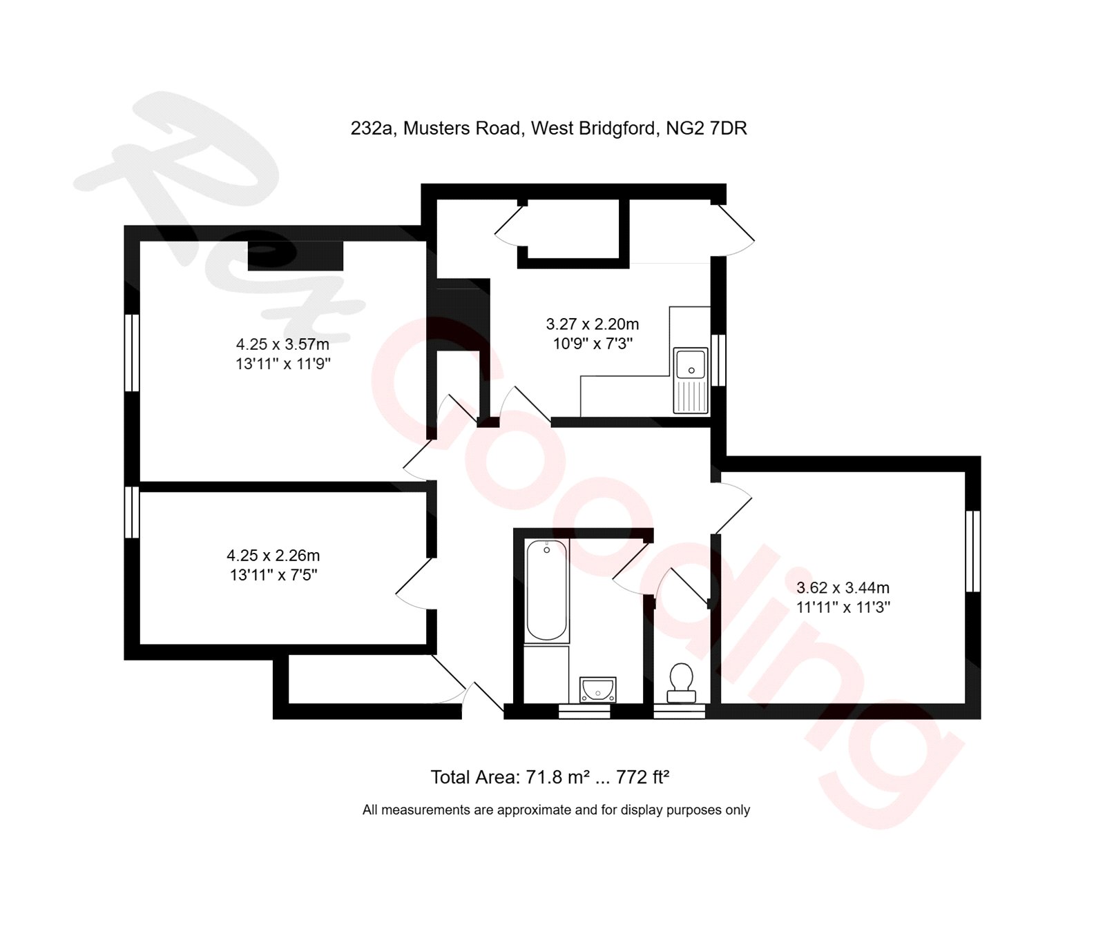 232a, Musters Road, Nottingham floorplan