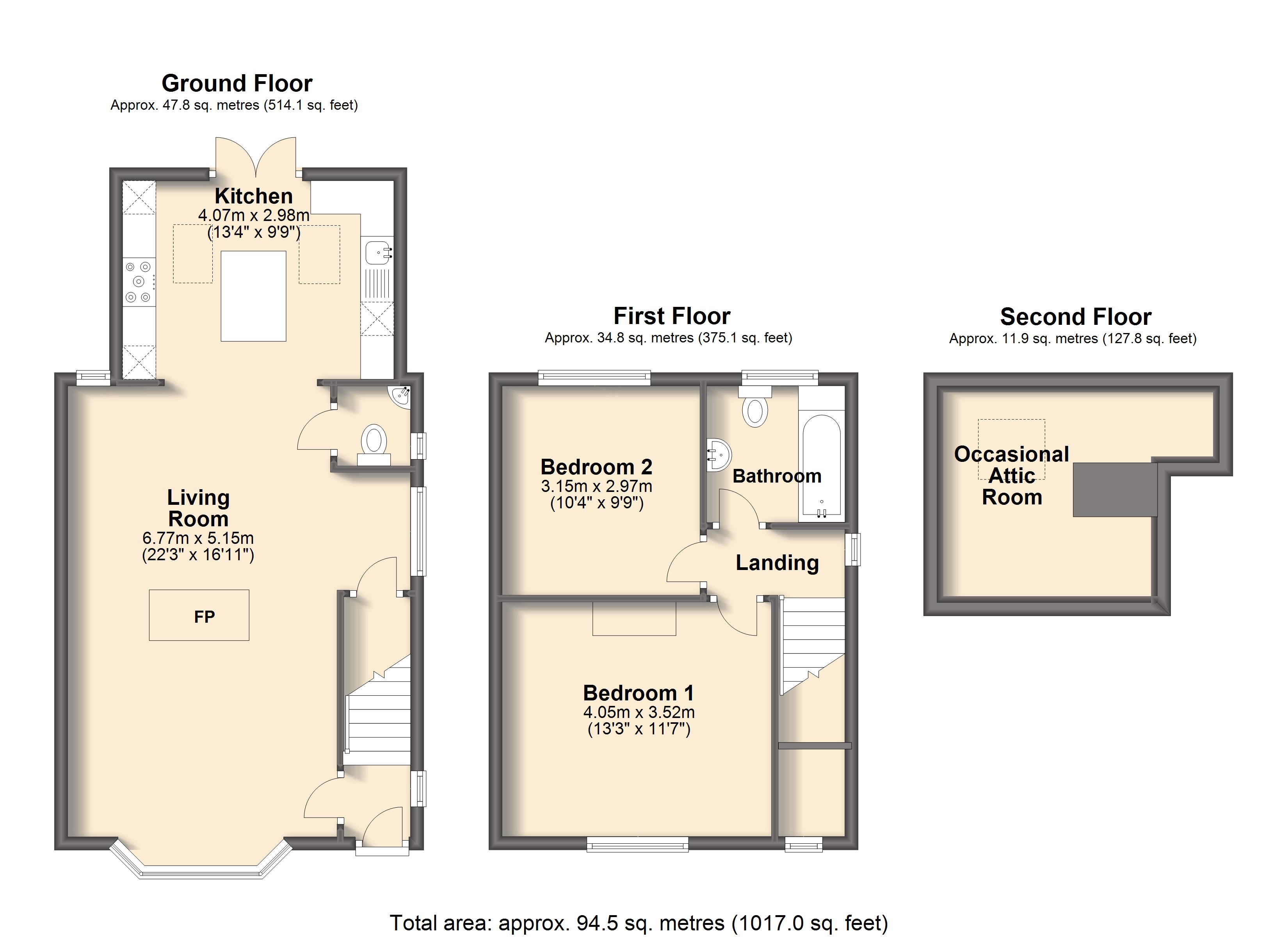 2 Bedrooms Semi-detached house for sale in Walton Back Lane, Walton, Chesterfield S42