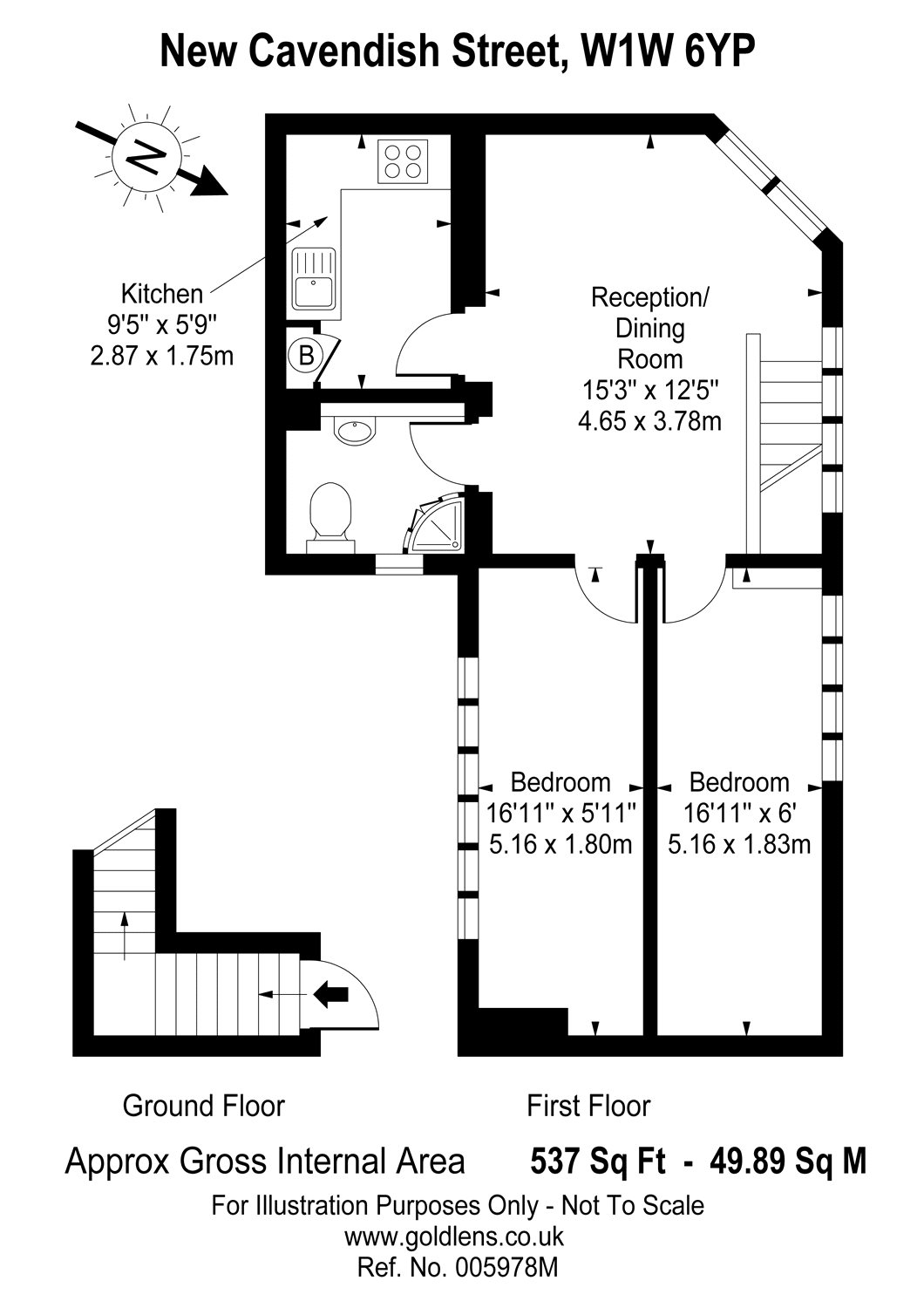 2 Bedrooms Flat to rent in New Cavendish Street, London W1W