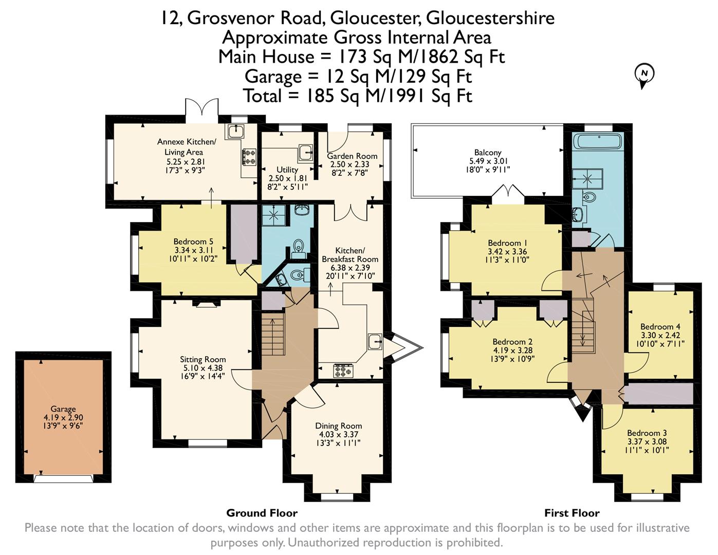 12, Grosvenor Road, Gloucester floorplan