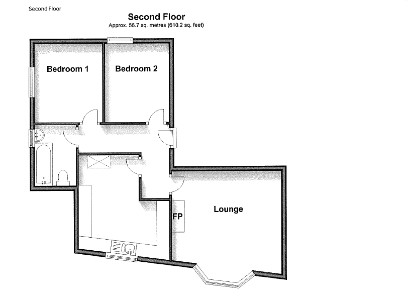 Flat 6, European Court, 38, Melville Street, Sandown floorplan