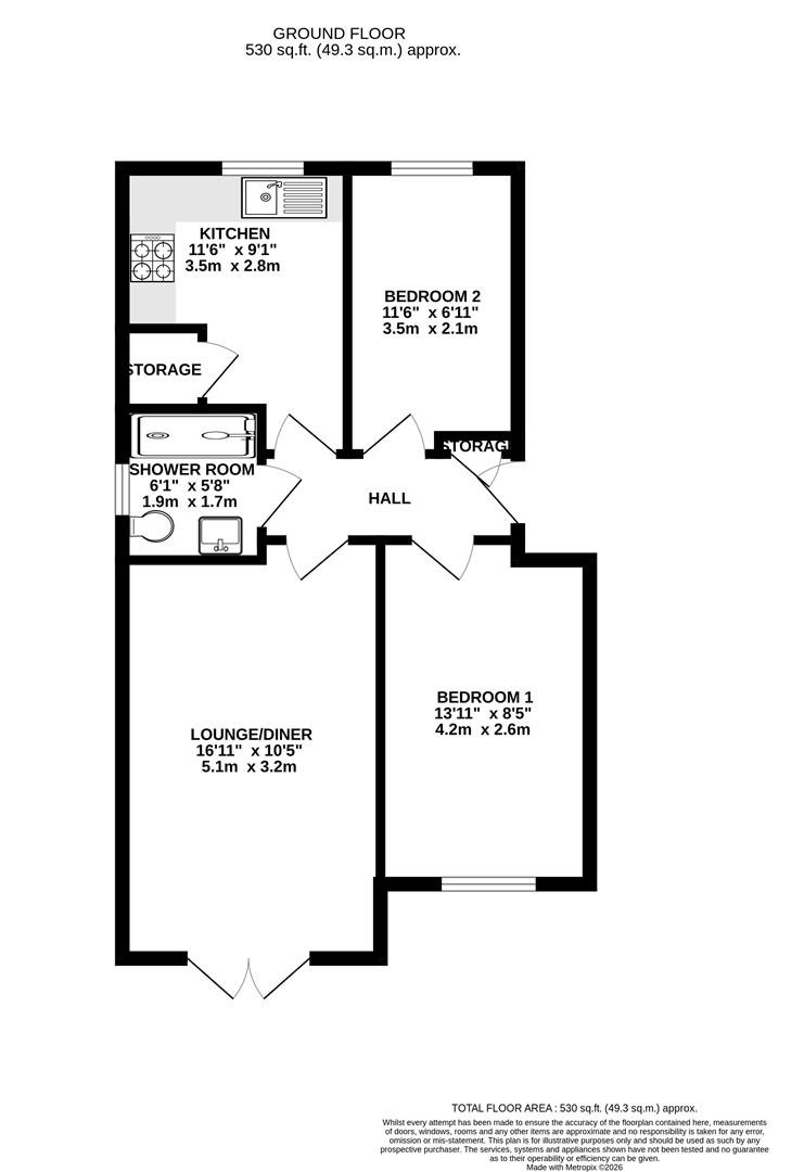 Flat 2, 73A, Preston Road, Weymouth floorplan