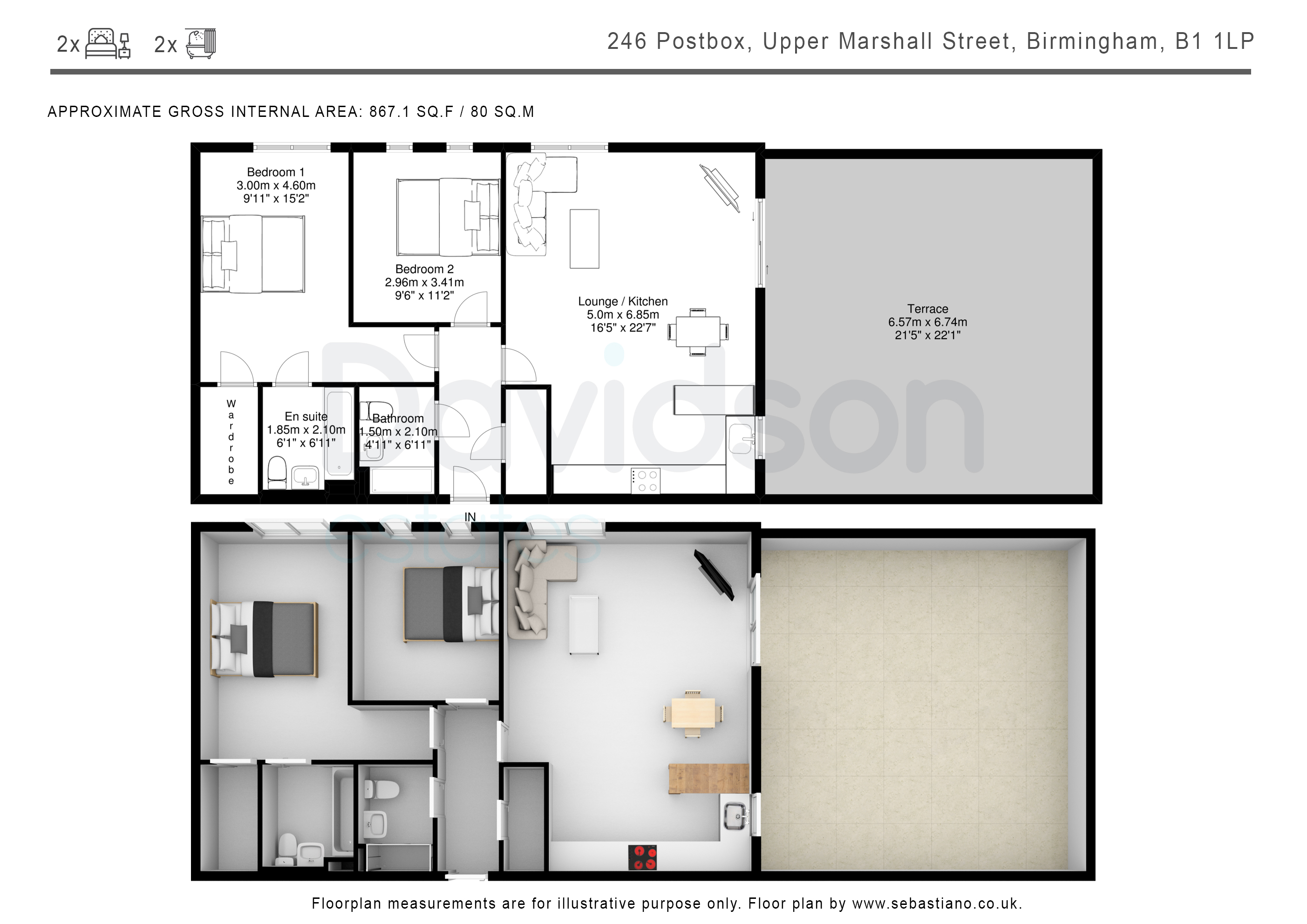 Apartment 246 Postbox, Upper Marshall Street, Birmingham floorplan
