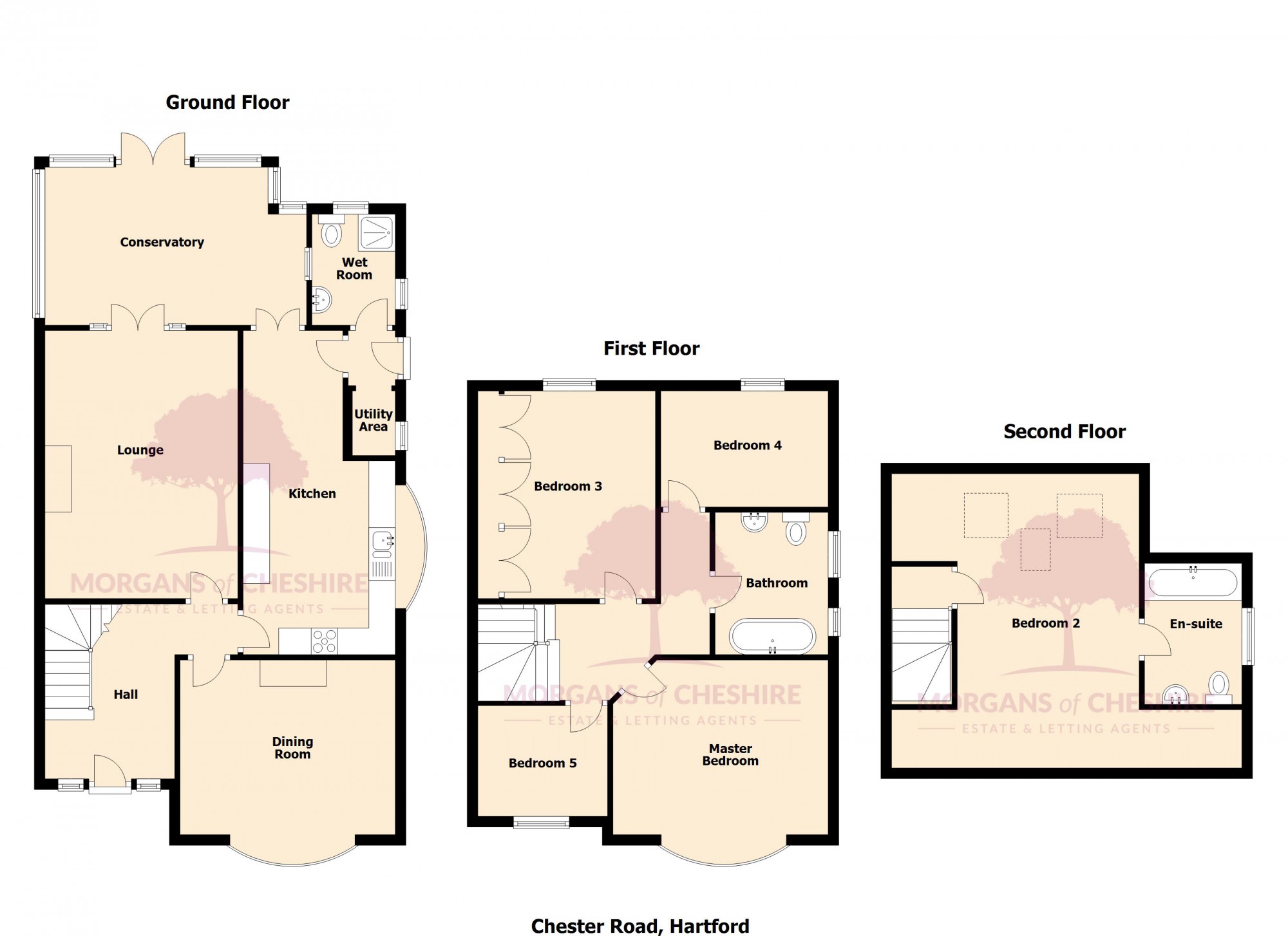 5 Bedrooms Semi-detached house for sale in Chester Road, Hartford CW8