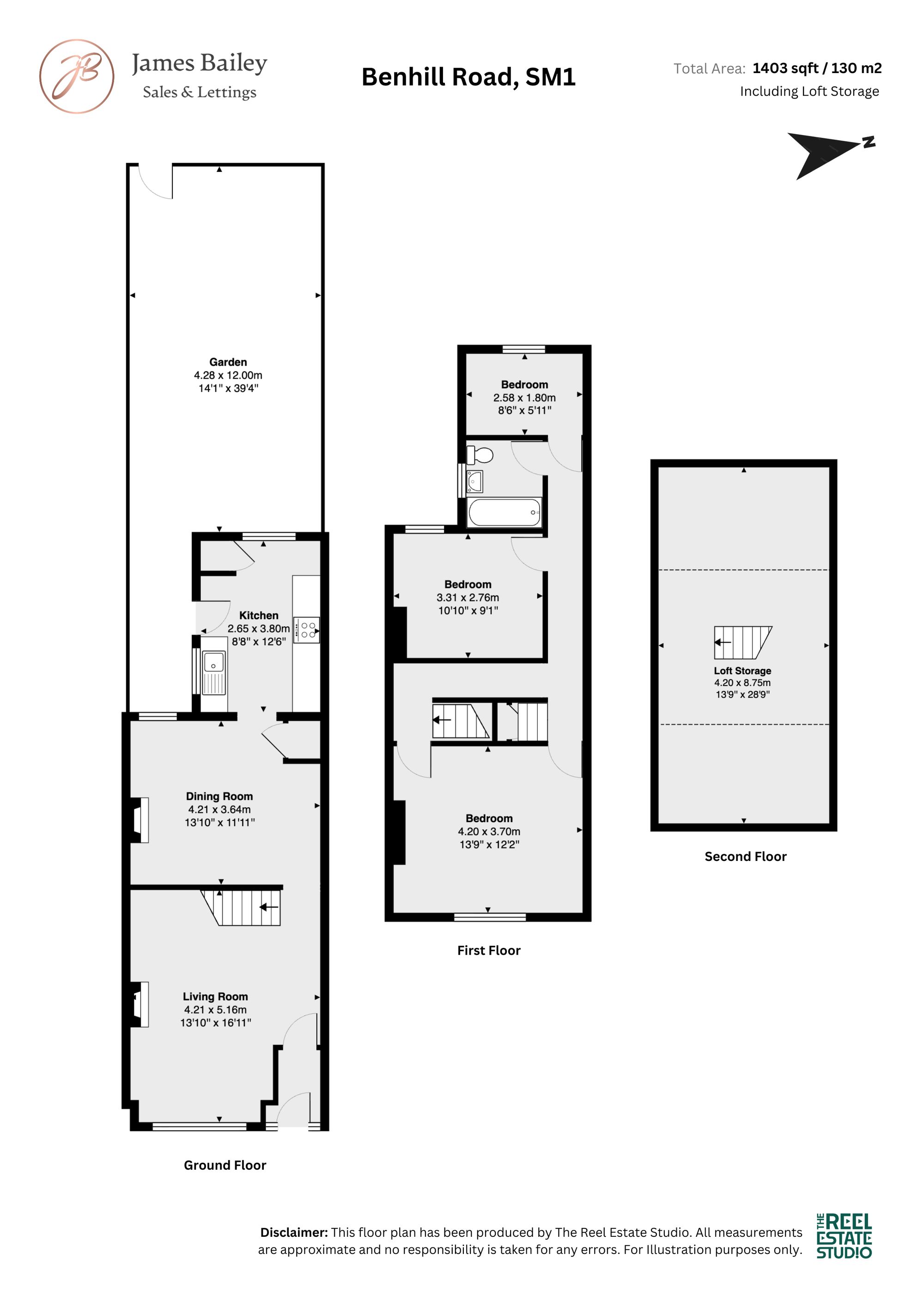 47 Benhill Road, Sutton floorplan