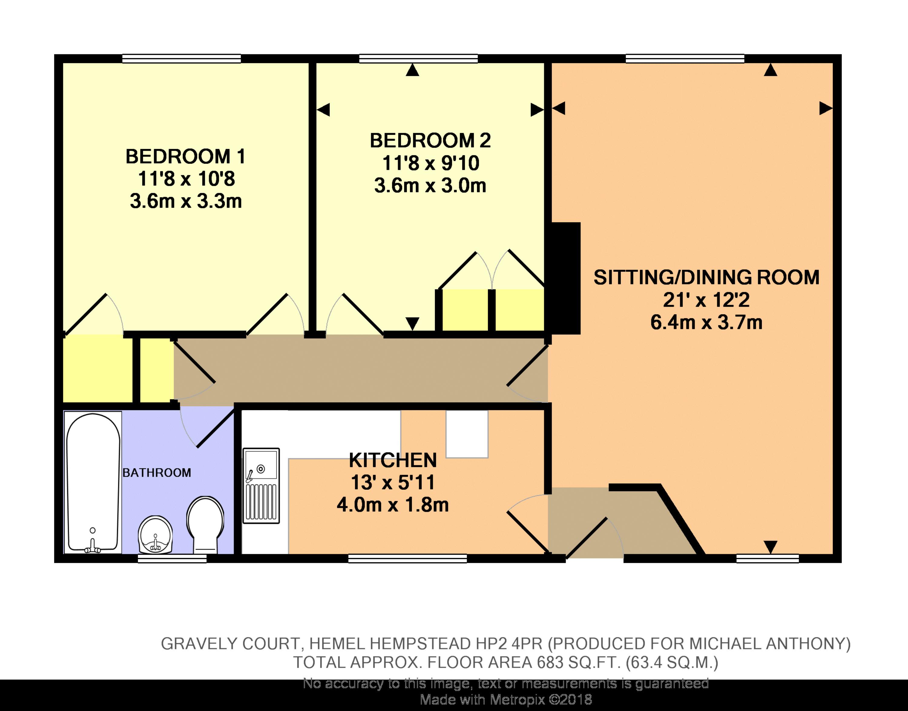 2 Bedrooms Flat for sale in Graveley Court, Hemel Hempstead HP2